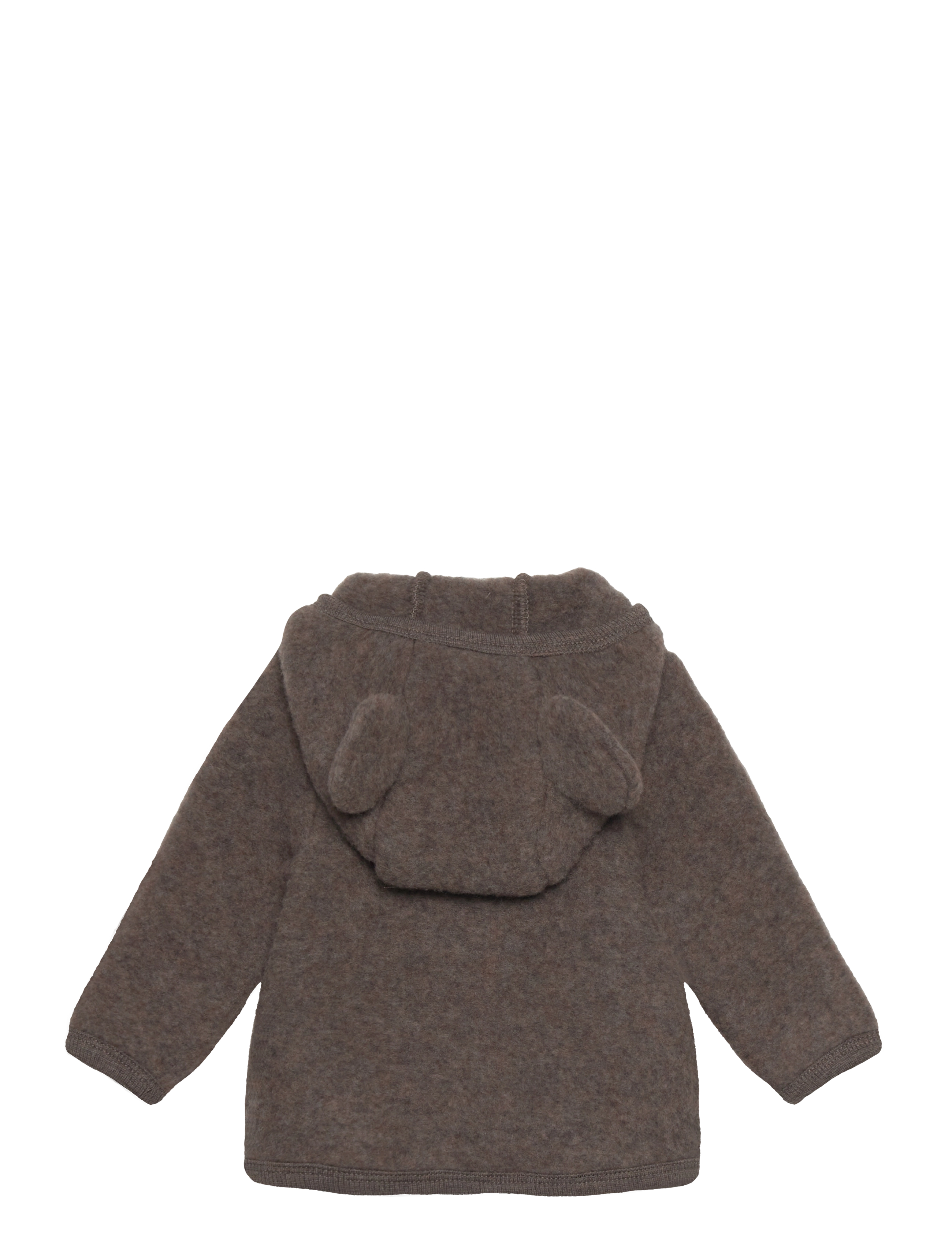 Huttelihut - Jacket Ears Wool Fleece (S) - dark brown melange - 1