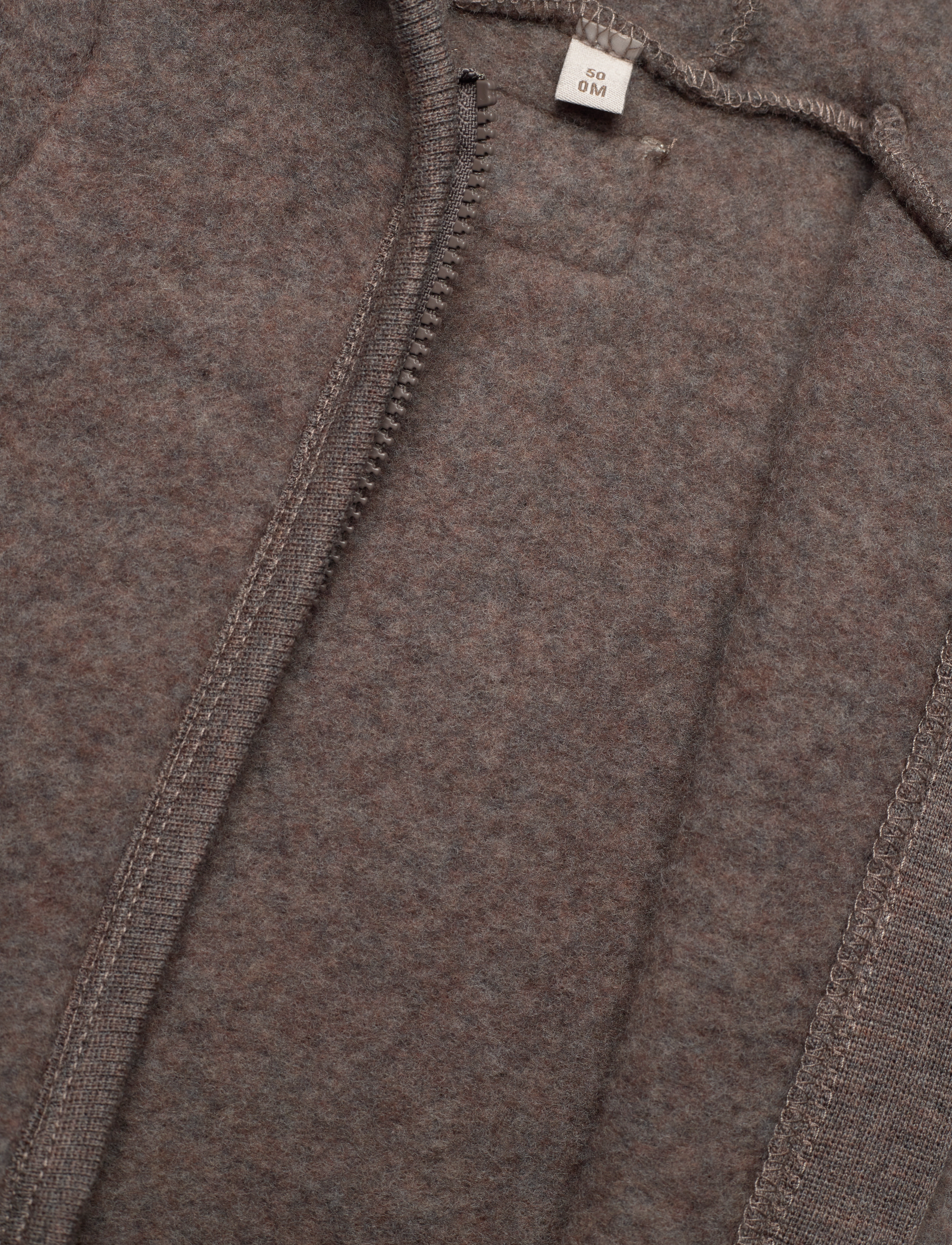 Huttelihut - Jacket Ears Wool Fleece (S) - dark brown melange - 3
