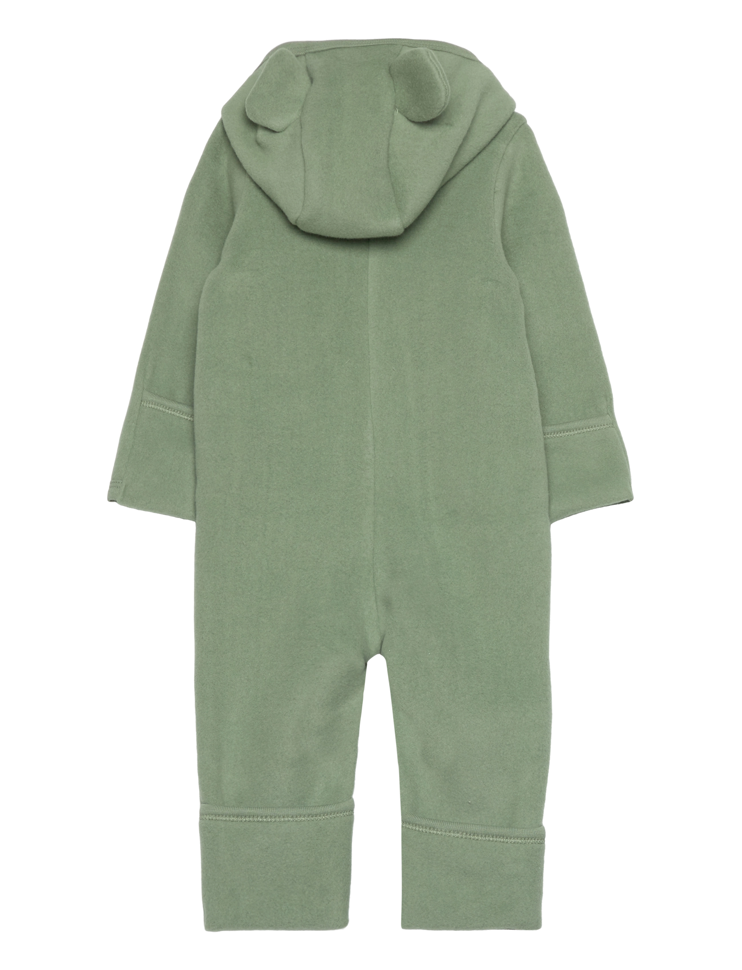 Huttelihut - Pram Suit Ears Cot. Fleece (S) - sea spray - 1