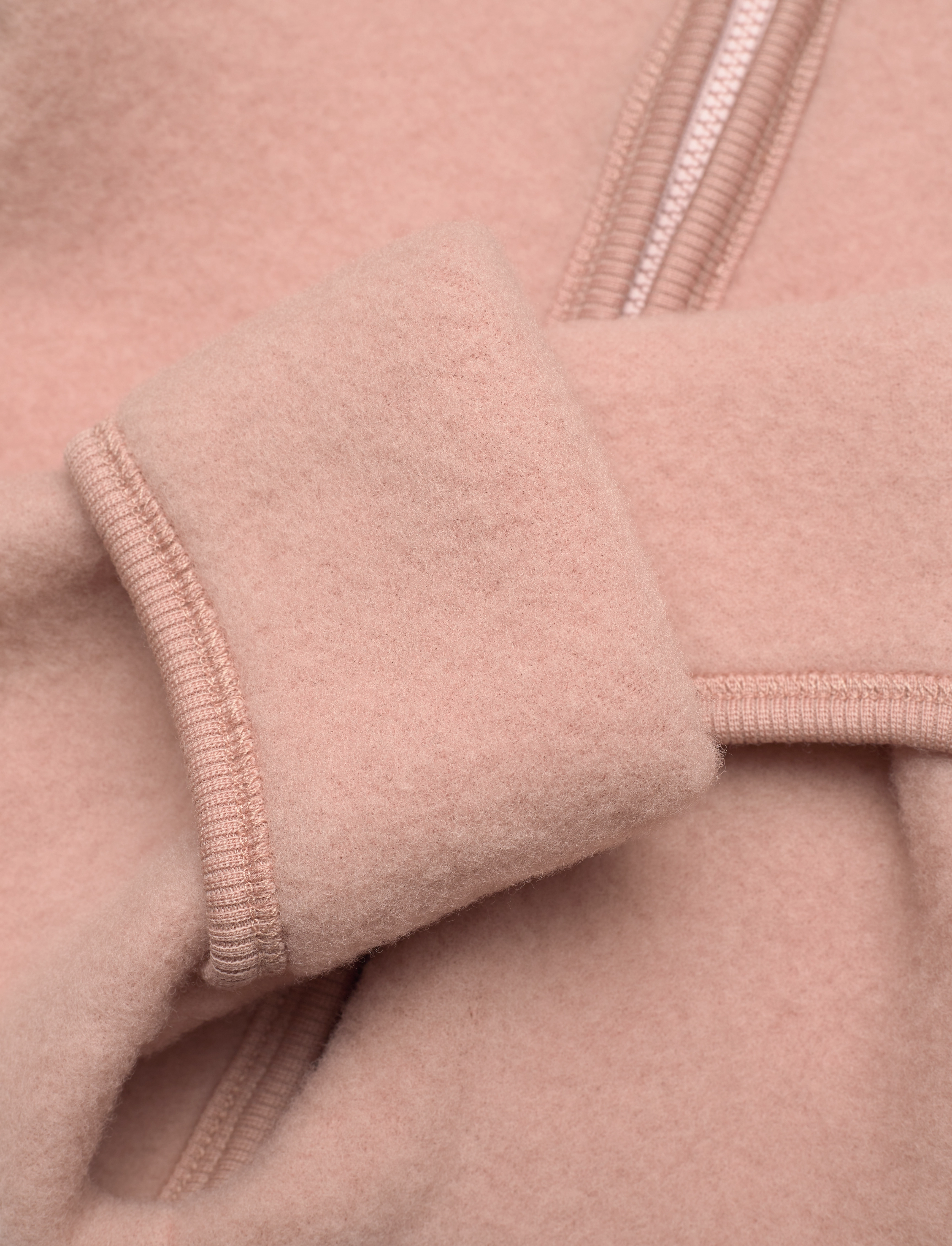 Huttelihut - Pram Suit Ears Wool Fleece (S) - mahogany rose - 4