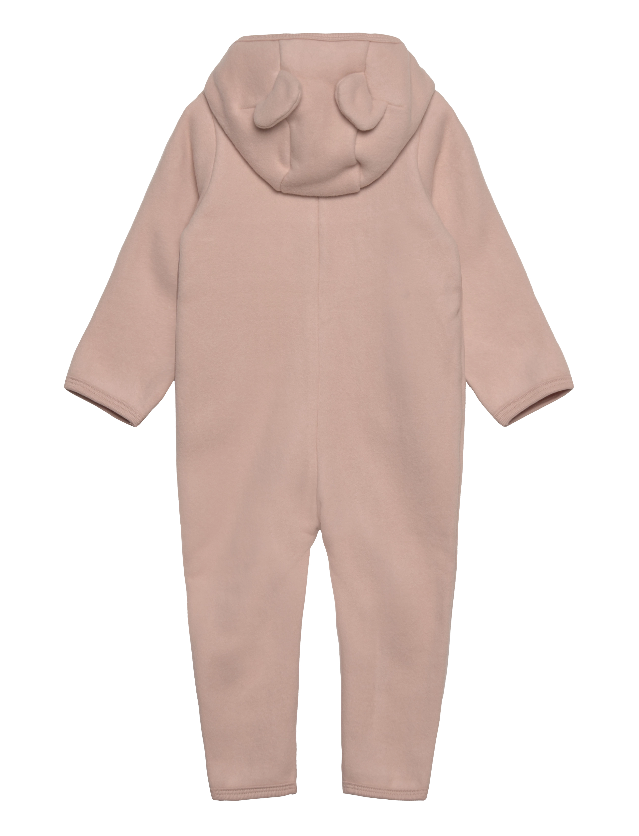 Huttelihut - Pram Suit Ears Cot. Fleece (M) - almond peach - 1