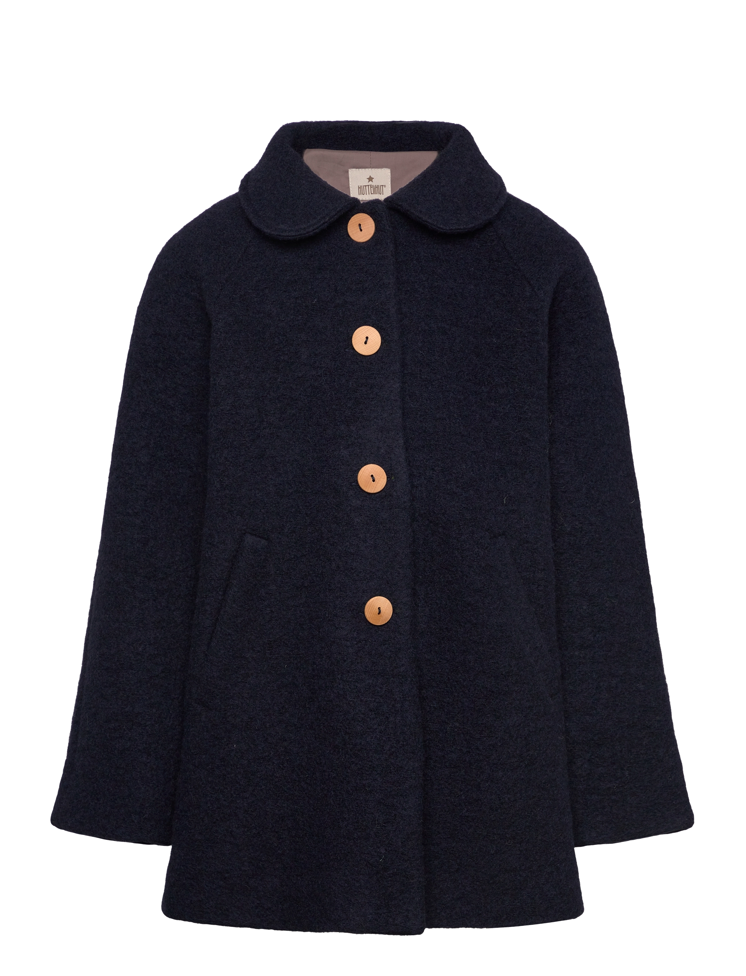 Coat Wool w. Lining - DARK NAVY
