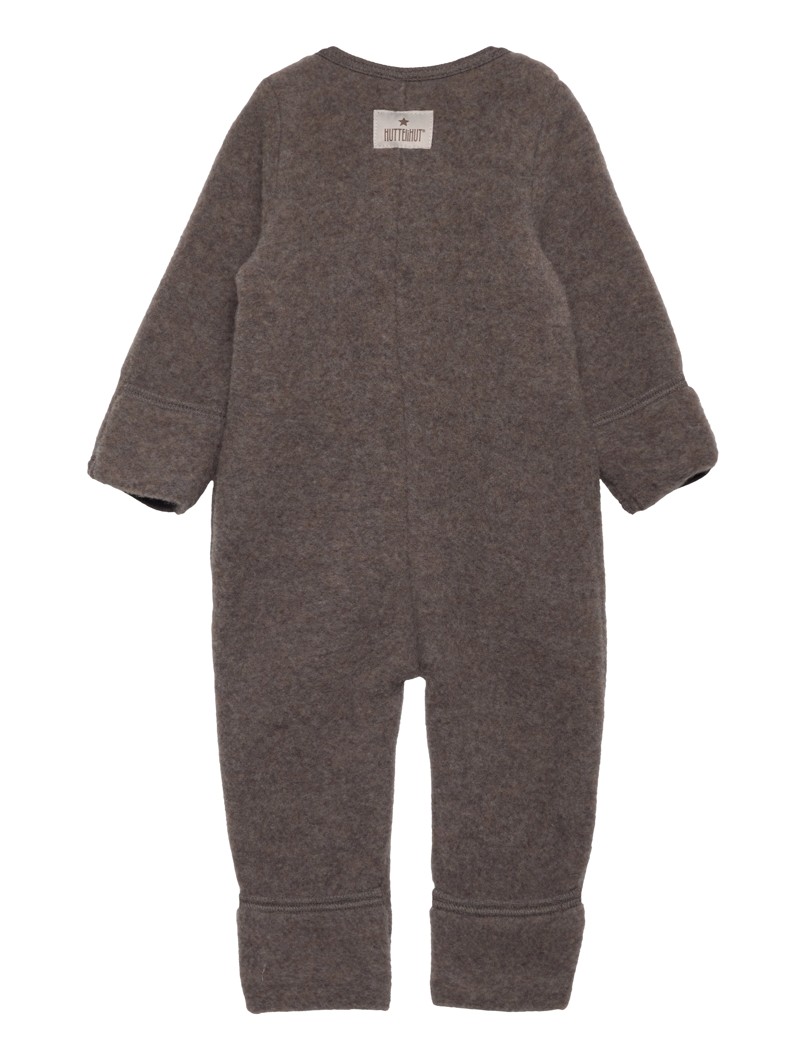 Huttelihut - Pram Suit Wool Fleece (S) - brown melange - 1