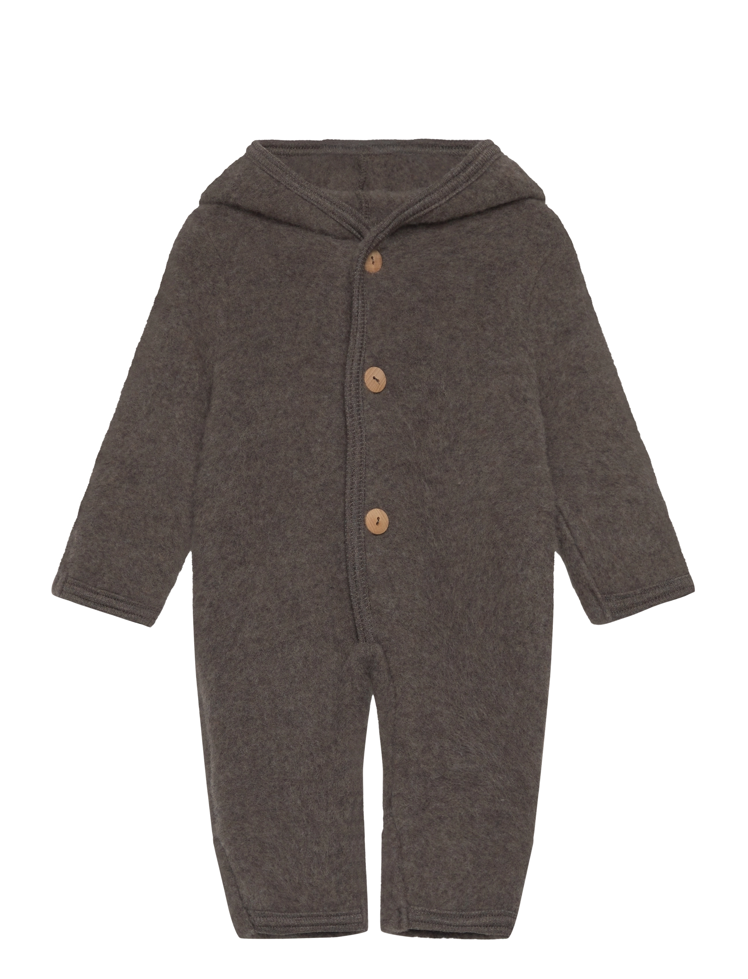 Pram Suit Pixie Wool Fleece(S) - BROWN MELANGE