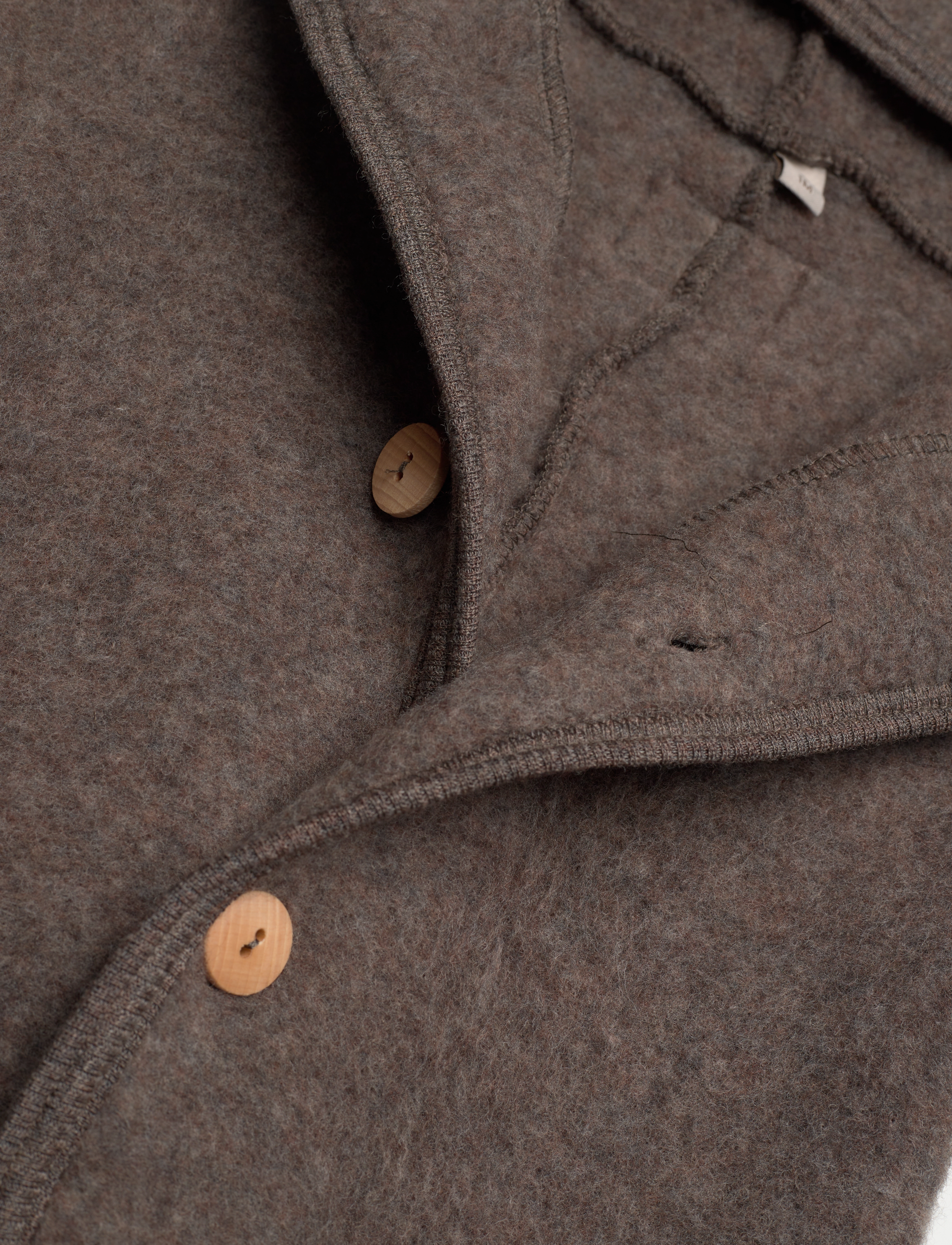 Huttelihut - Pram Suit Pixie Wool Fleece(S) - brown melange - 2
