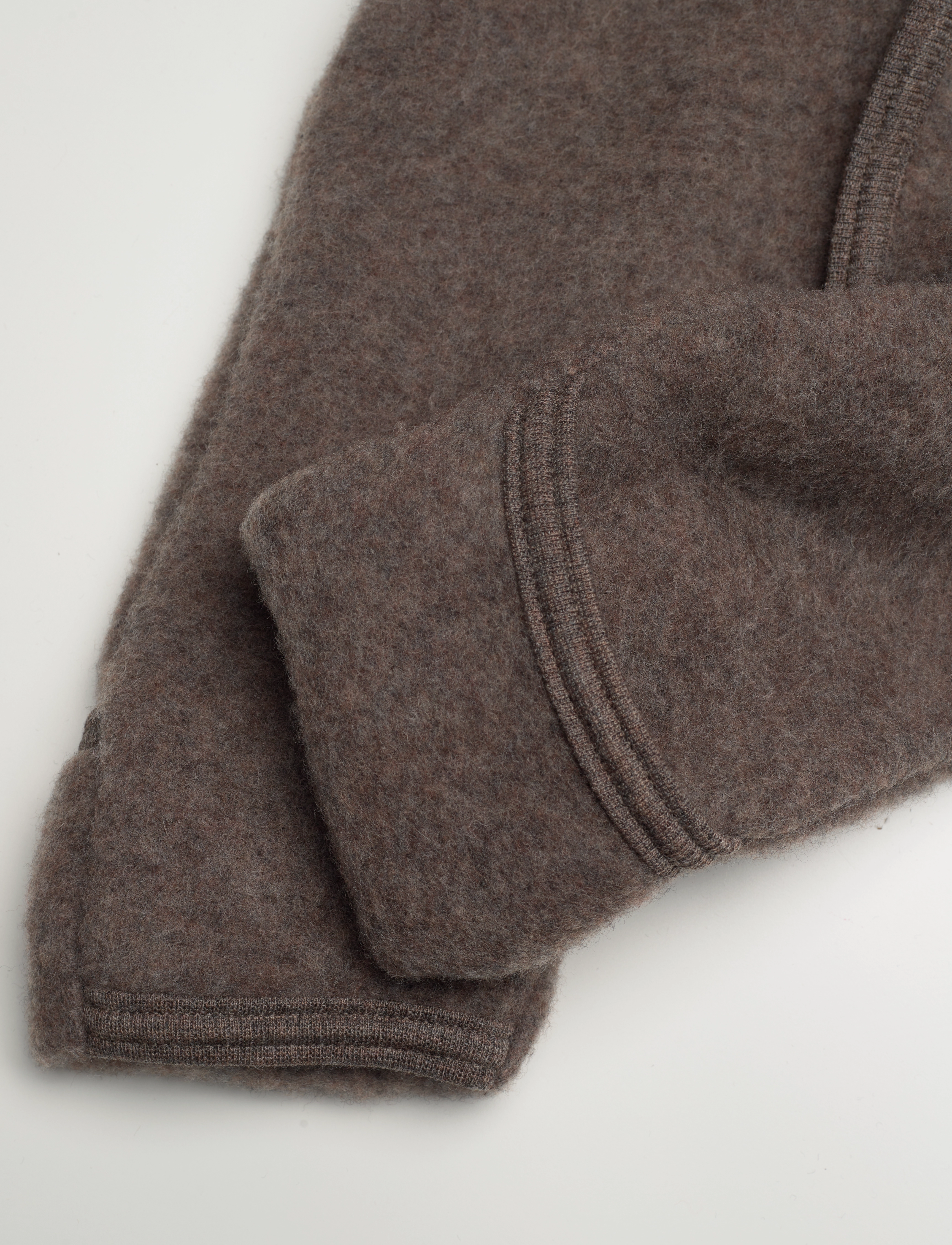 Huttelihut - Pram Suit Pixie Wool Fleece(S) - brown melange - 3