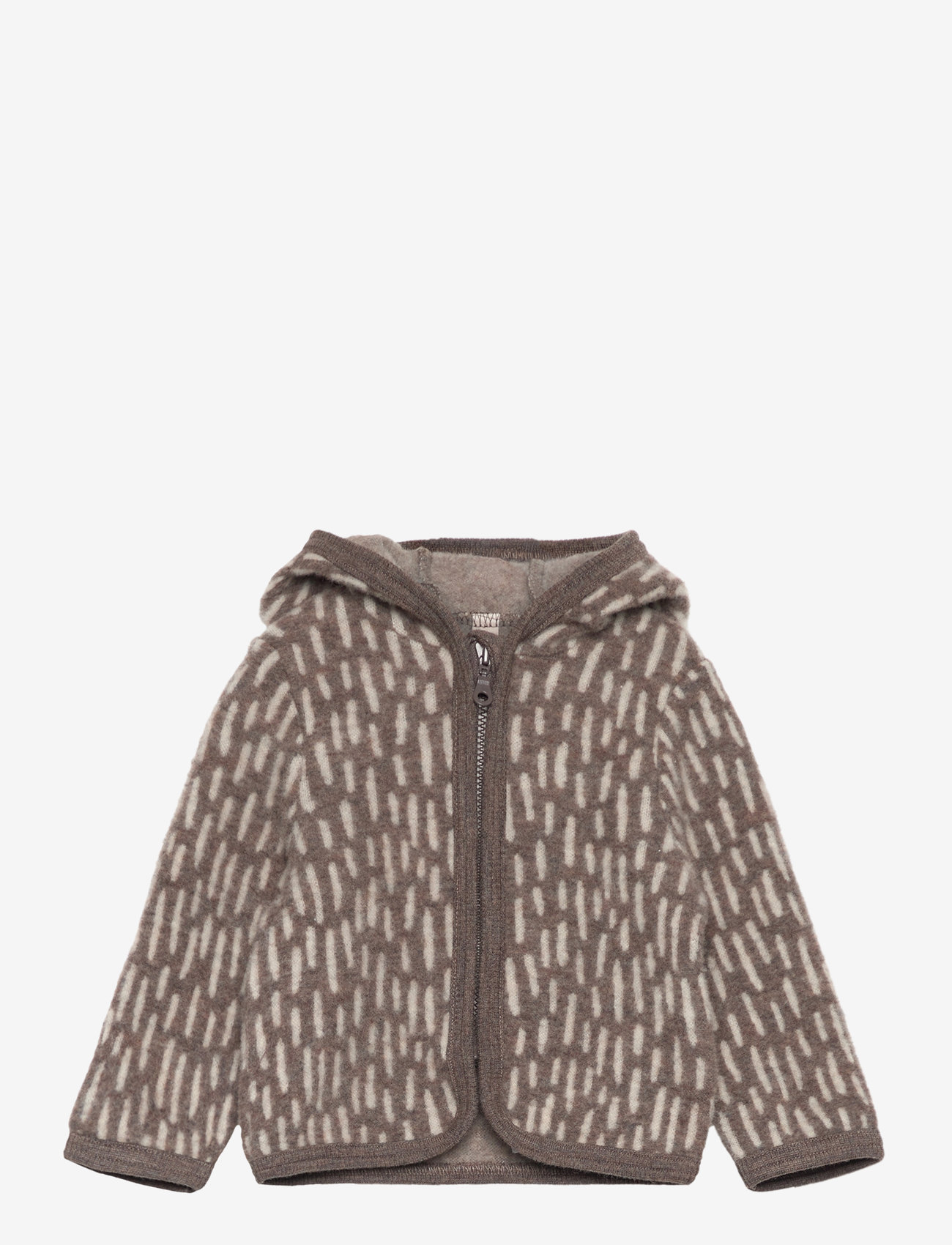 Huttelihut - Jacket Ears Wool Fleece (S) - morel - 0