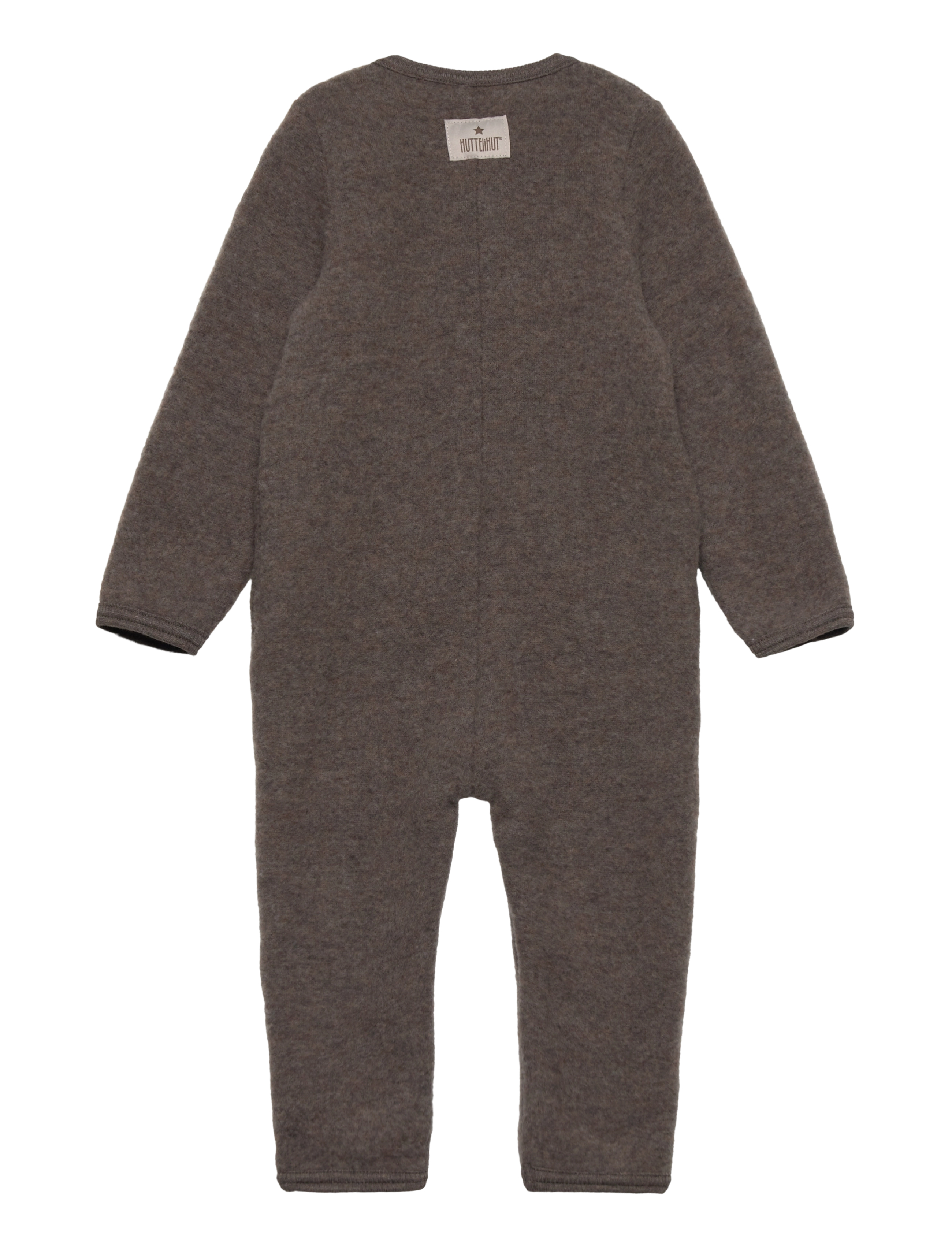 Huttelihut - Pram Suit Wool Fleece (M) - brown melange - 1