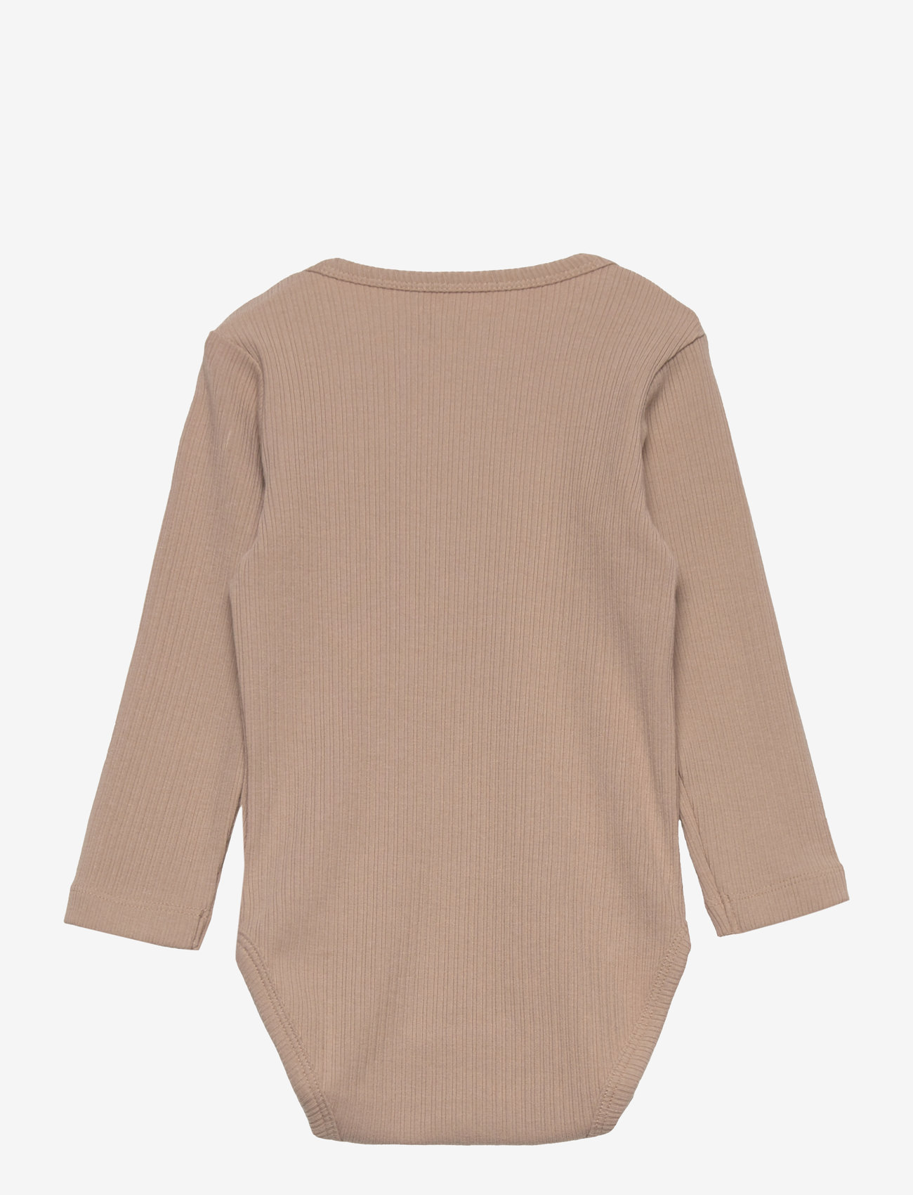 Huttelihut - Body LS Rib - pikkade varrukatega - light taupe - 1