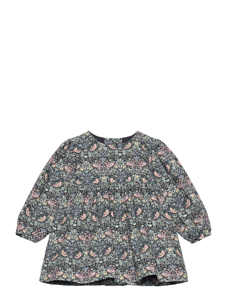 Huttelihut - Dress in Liberty Fabric - pikkade varrukatega beebi kleidid - dark navy - 0