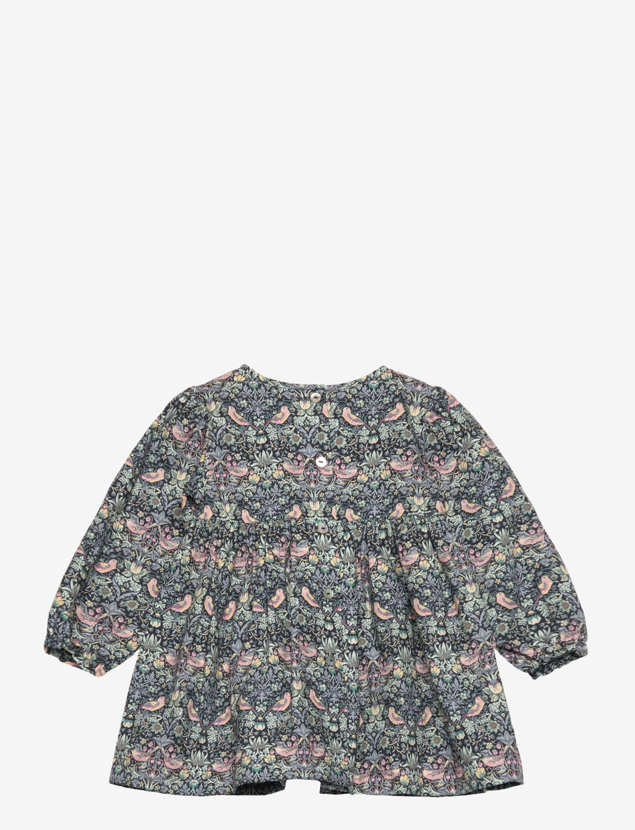Huttelihut - Dress in Liberty Fabric - långärmade babyklänningar - dark navy - 1