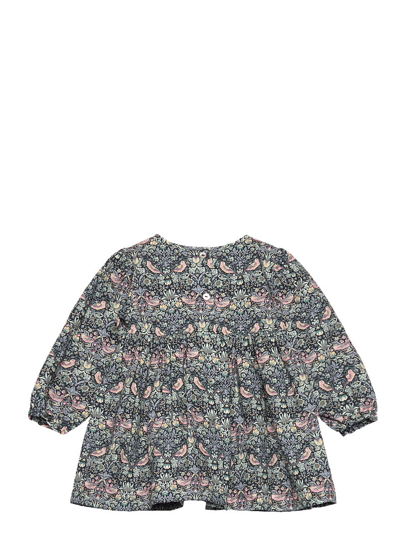 Huttelihut - Dress in Liberty Fabric - långärmade babyklänningar - dark navy - 1