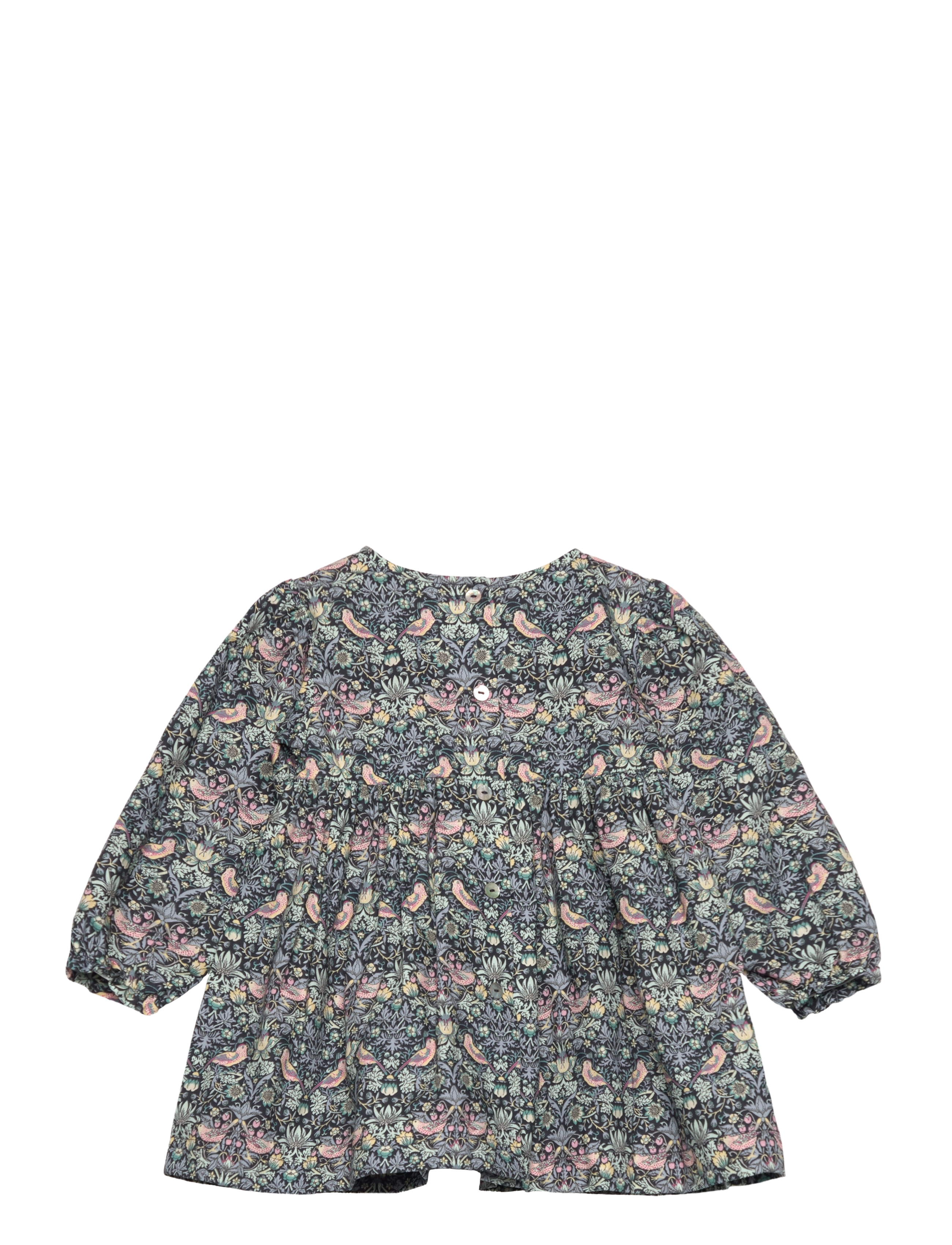 Huttelihut - Dress in Liberty Fabric - langærmede babykjoler - dark navy - 1