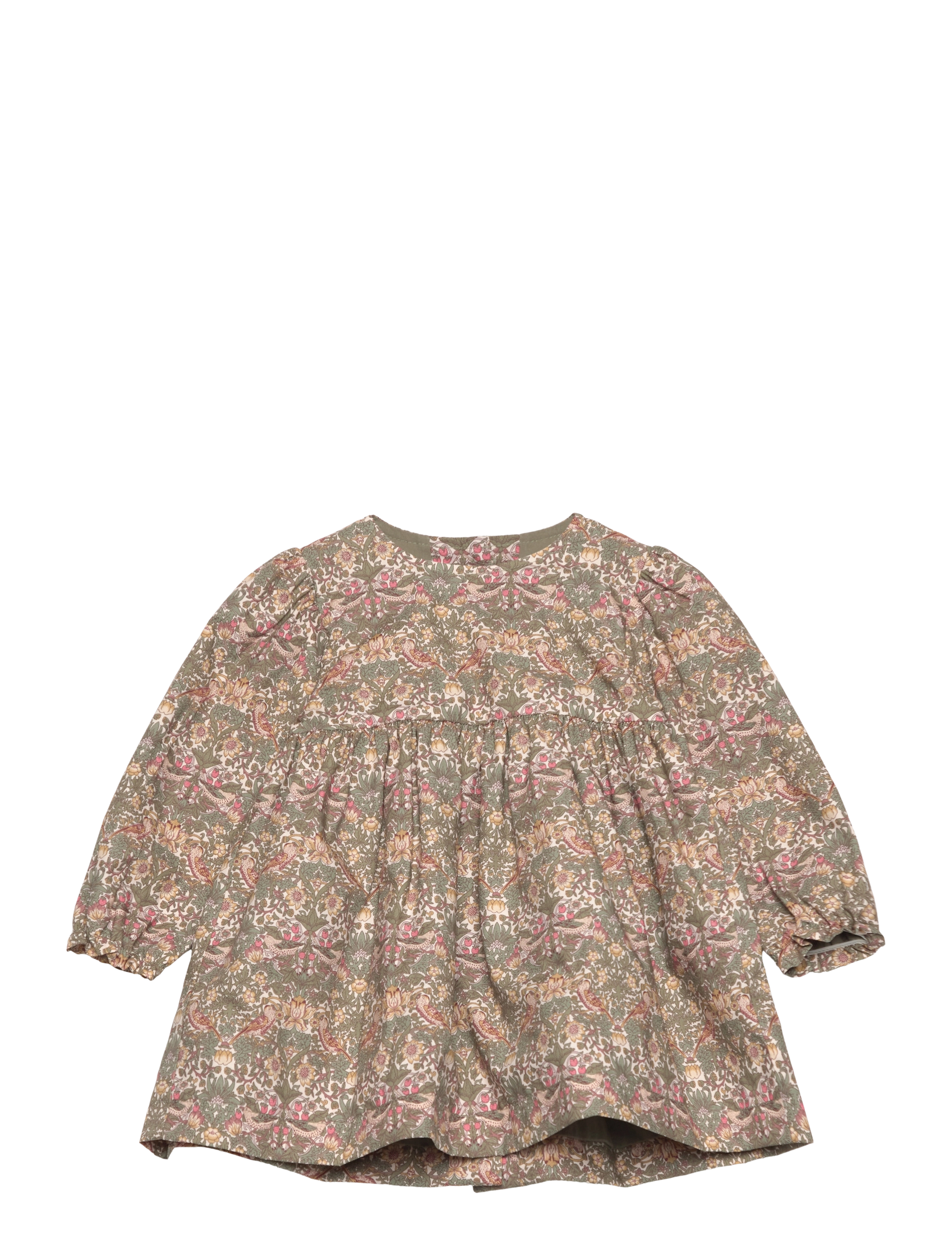 Dress in Liberty Fabric - DEEP LICHEN GREEN