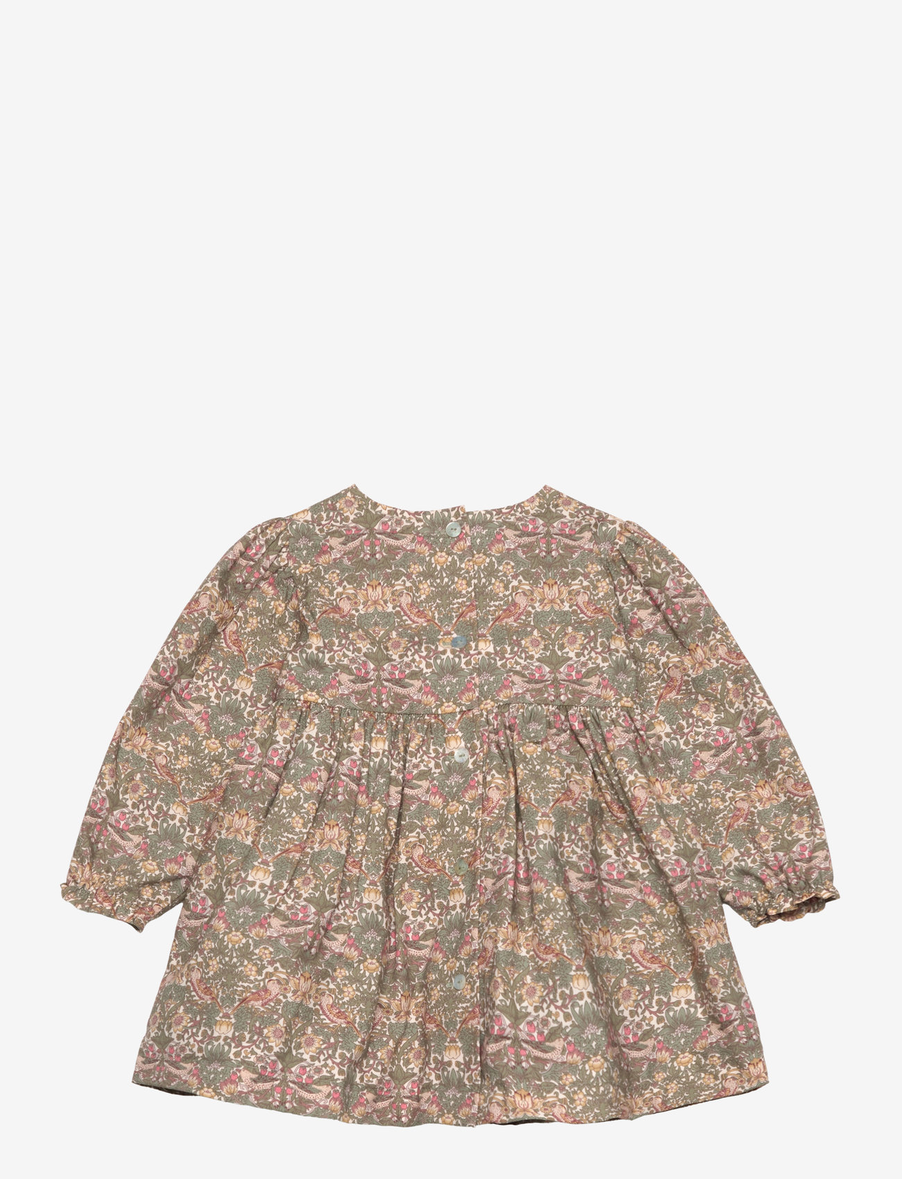 Huttelihut - Dress in Liberty Fabric - langärmelige babykleider - deep lichen green - 1