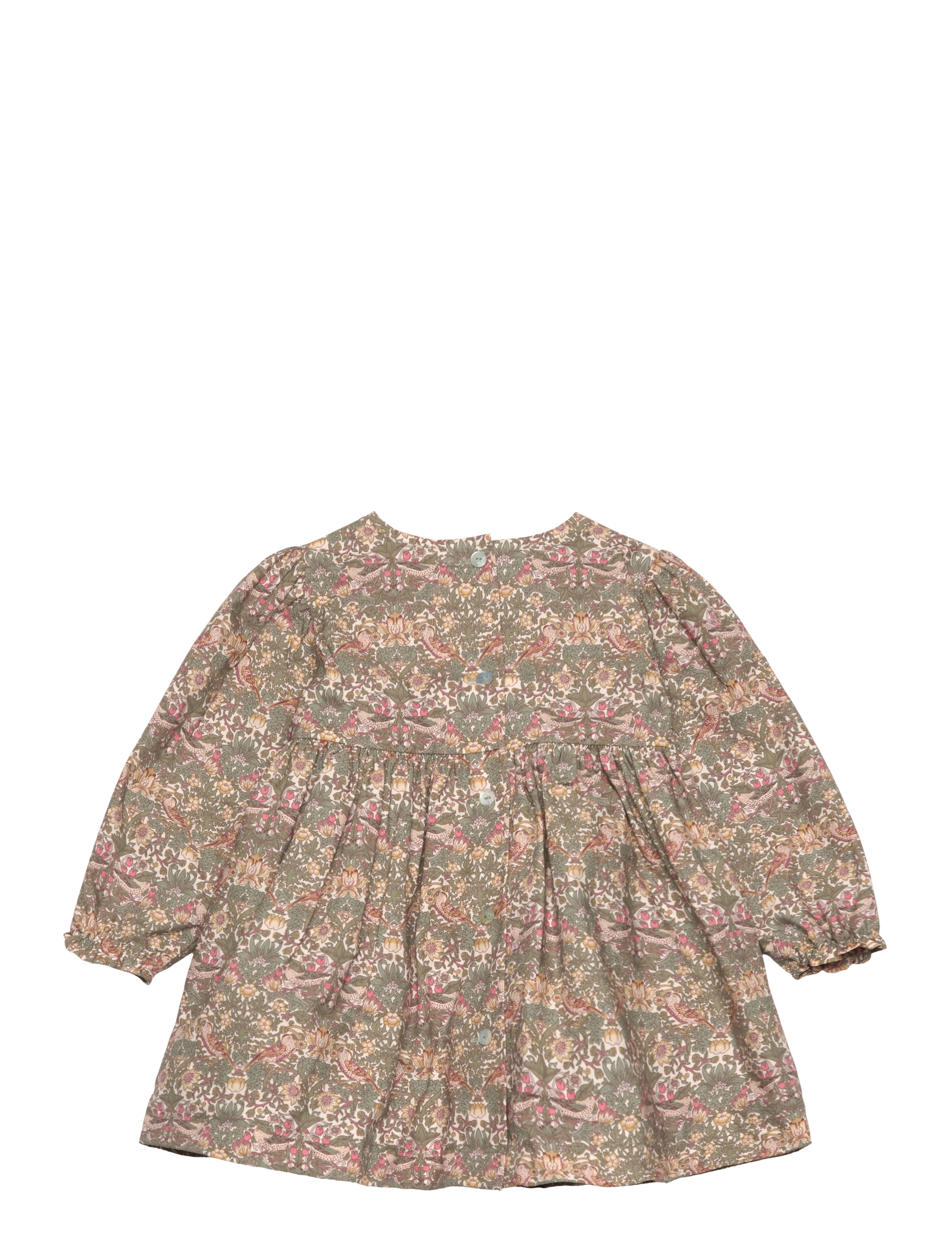 Huttelihut - Dress in Liberty Fabric - langärmelige babykleider - deep lichen green - 1
