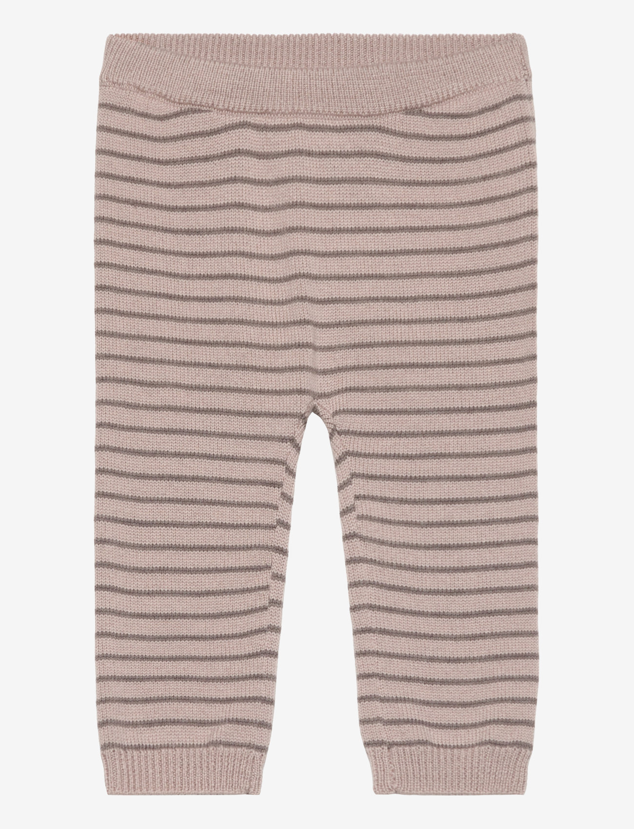 Huttelihut - Pants Wool Knit Stripe - light taupe - 0