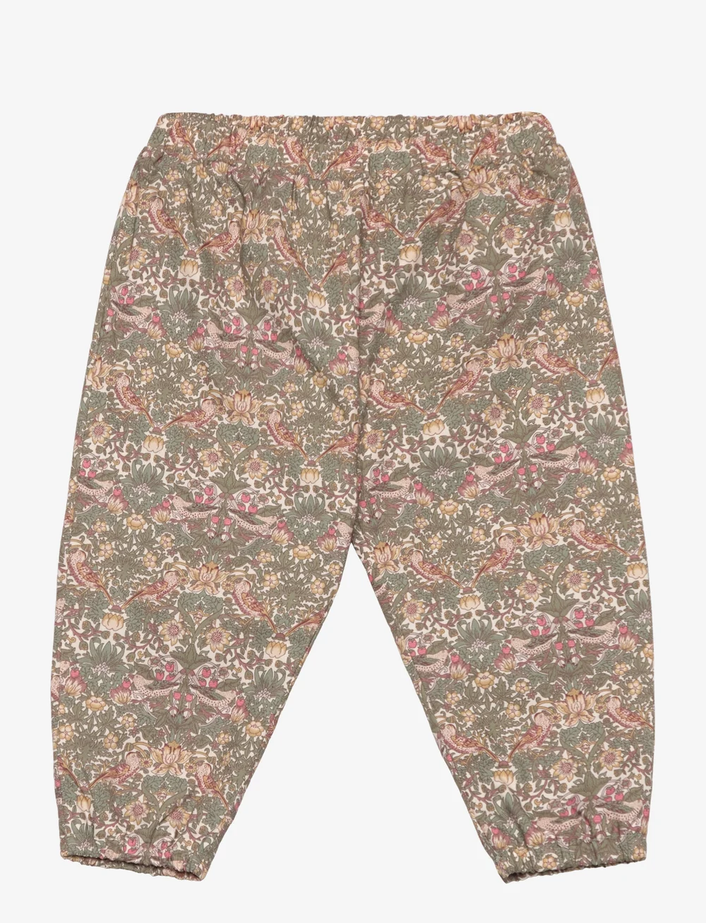 Huttelihut - Pants in Liberty Fabric w. Lin - sweatpants - deep lichen green - 0