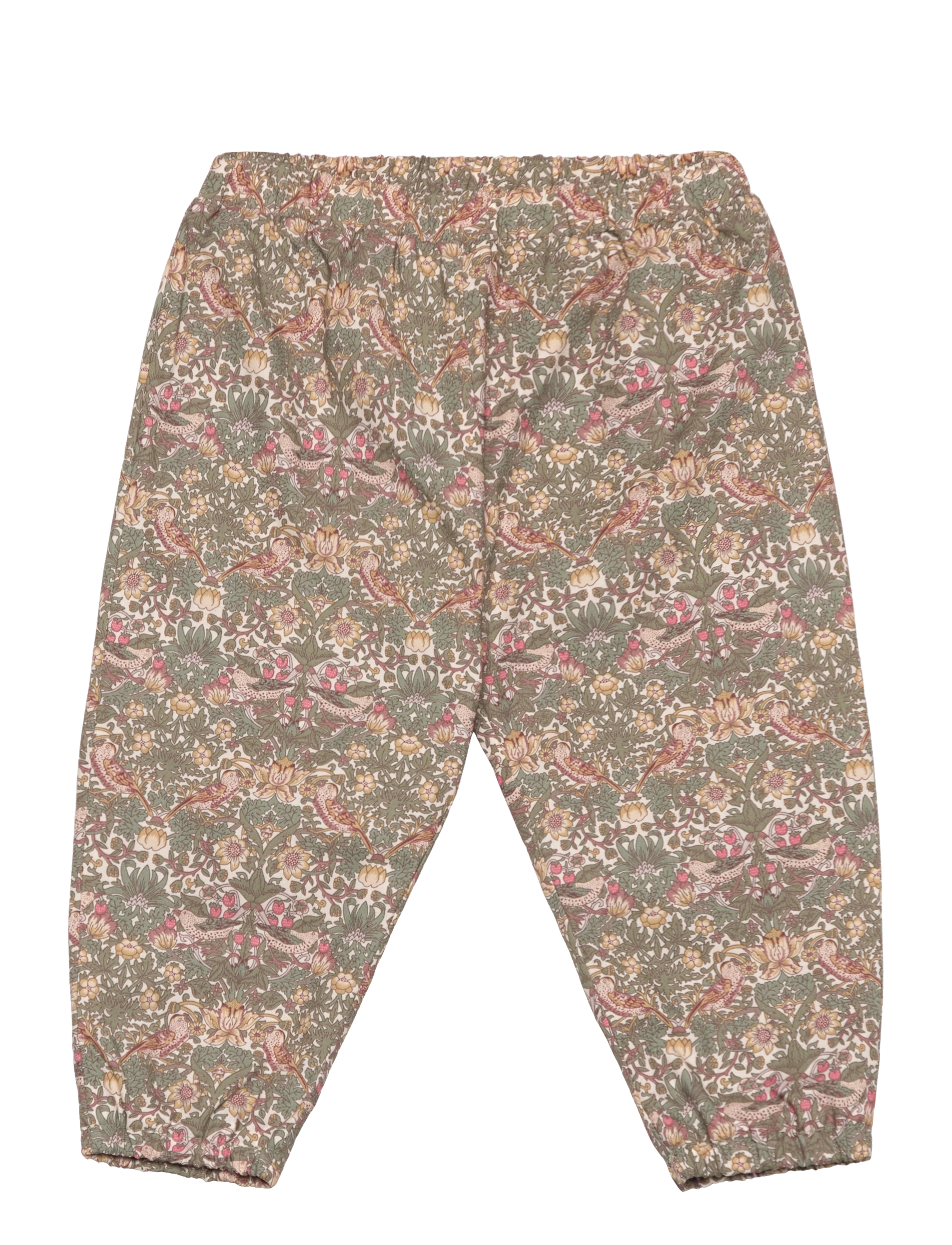 Huttelihut Pants in Liberty Fabric w. Lin - 4 for 3 - DEEP LICHEN GREEN / khaki/green