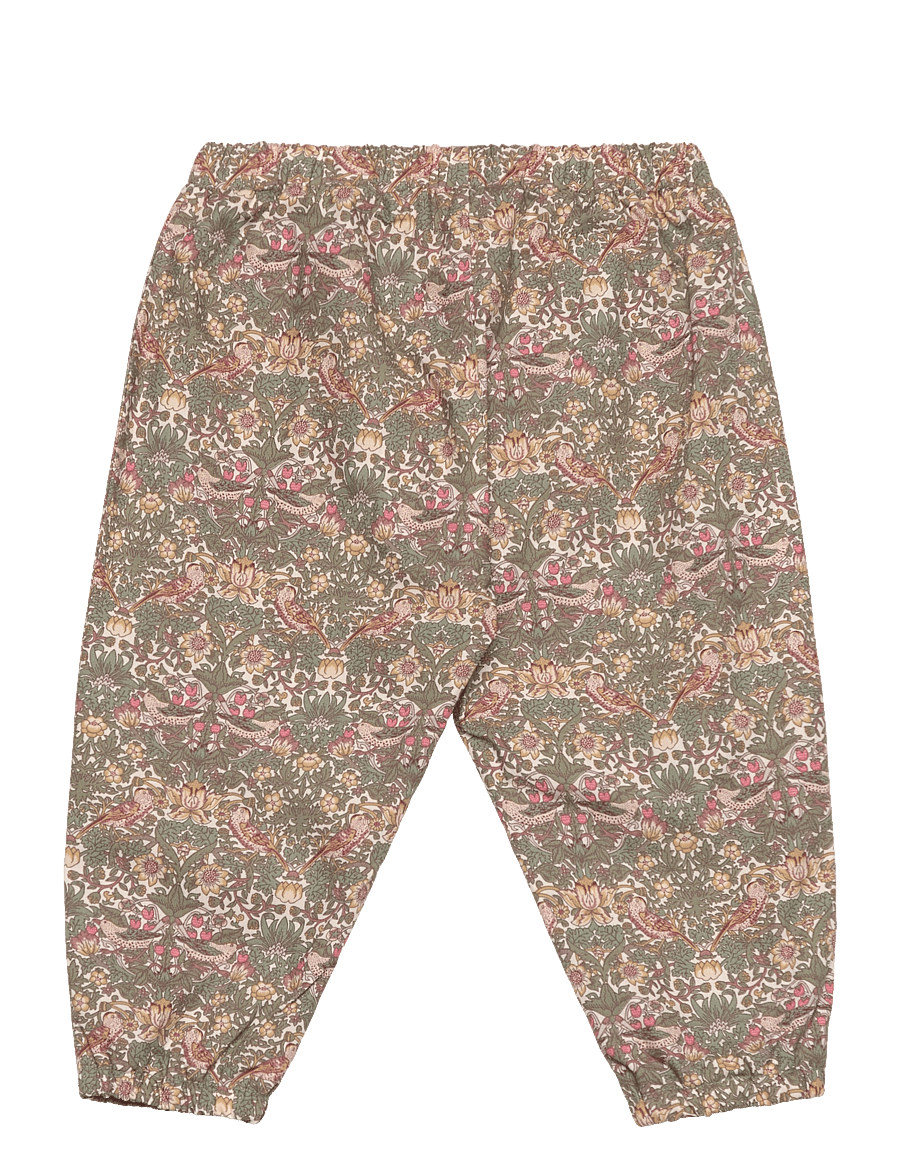 Huttelihut - Pants in Liberty Fabric w. Lin - dressipüksid - deep lichen green - 1