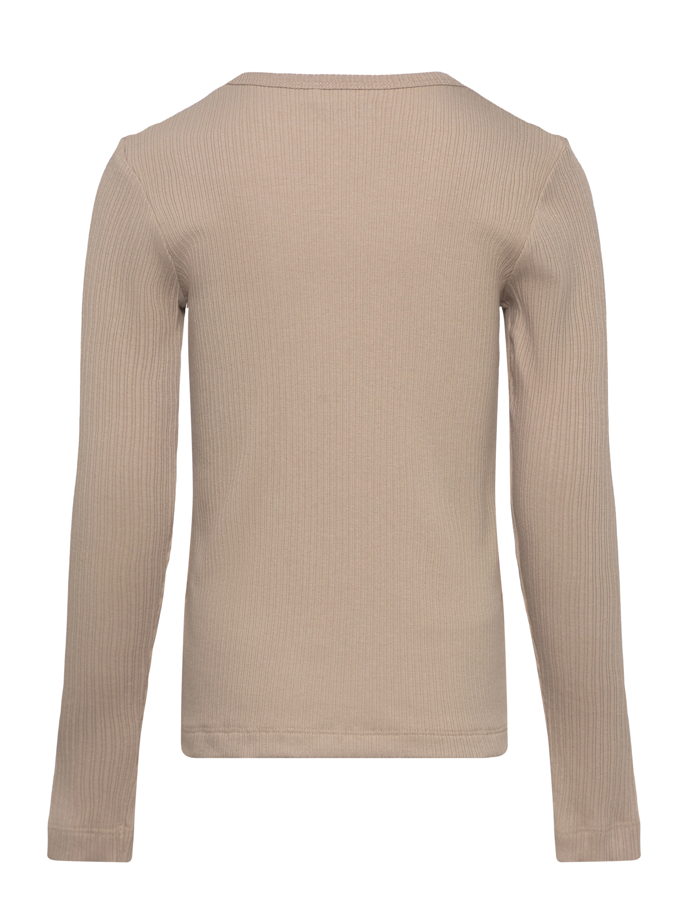 Huttelihut - T-Shirt LS Rib - light taupe - 1