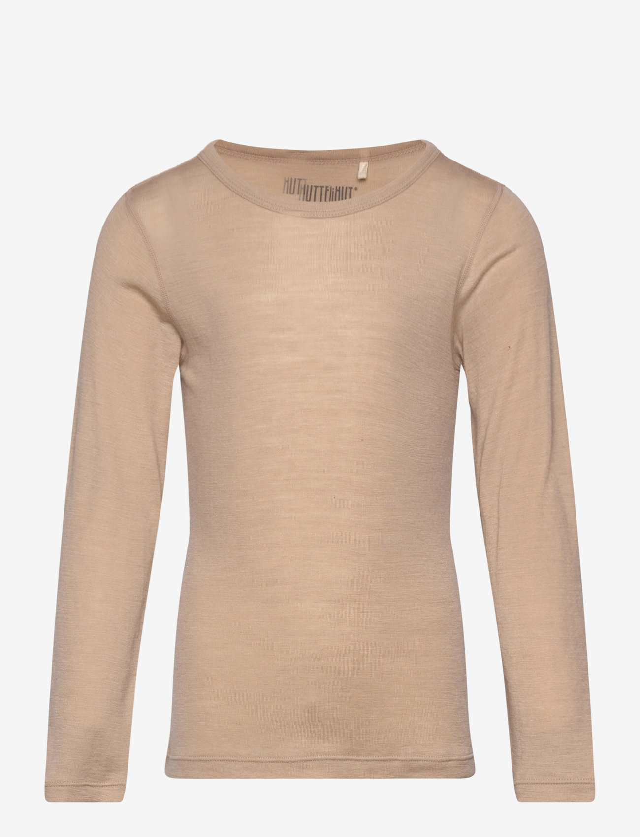 Huttelihut - T-Shirt LS Wool - light taupe - 0