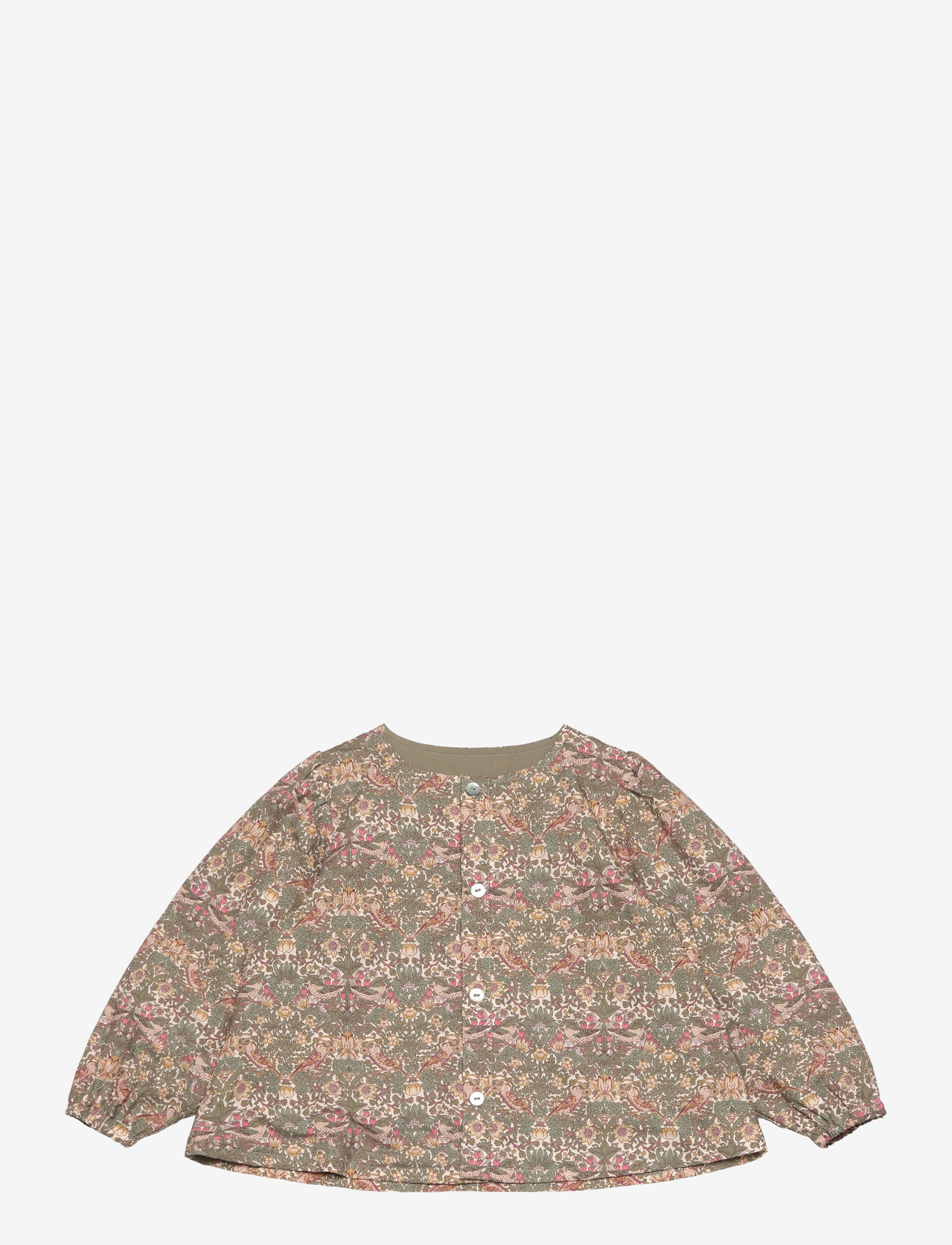 Huttelihut - Blouse in Liberty Fabric - blusar & tunikor - deep lichen green - 0