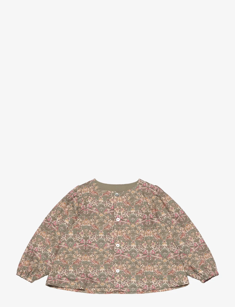 Huttelihut - Blouse in Liberty Fabric - bluser & tunikaer - deep lichen green - 0