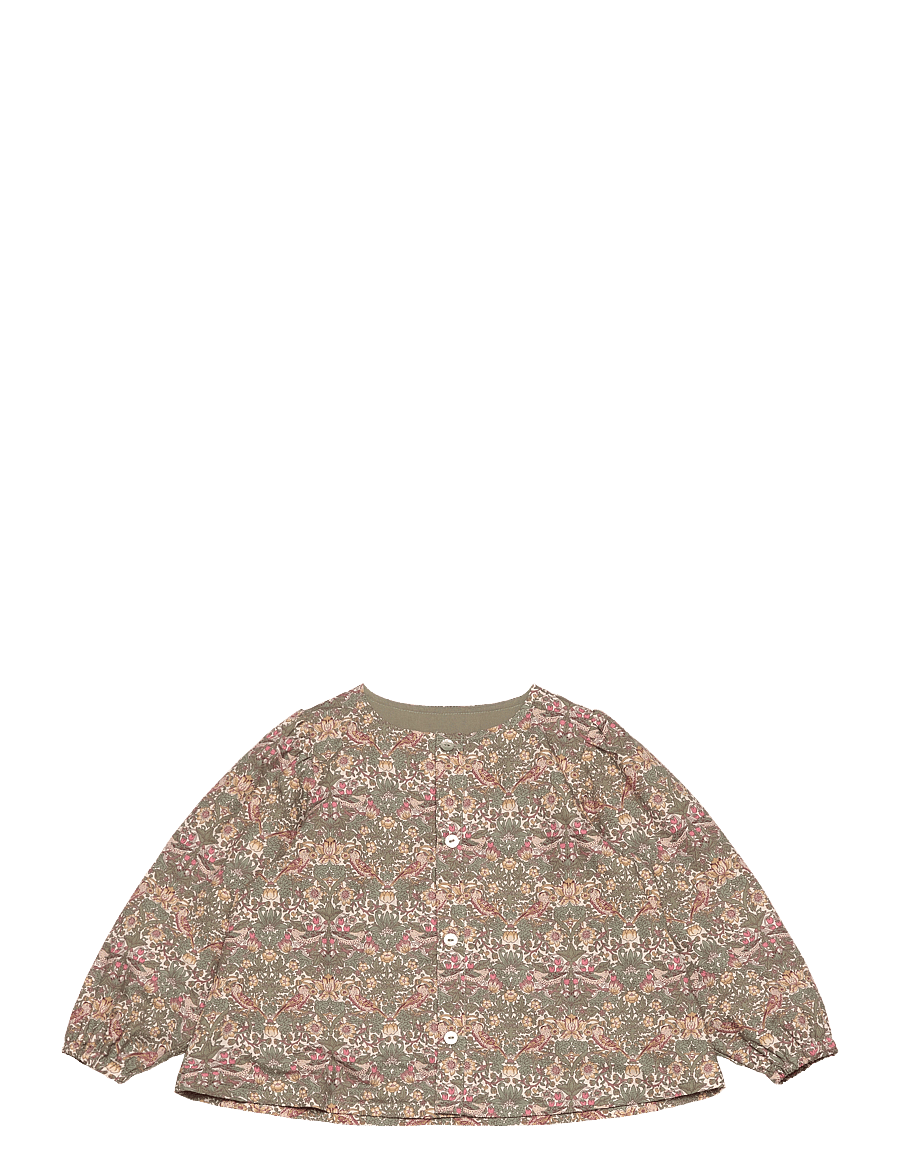 Huttelihut - Blouse in Liberty Fabric - pluusid ja tuunikad - deep lichen green - 0