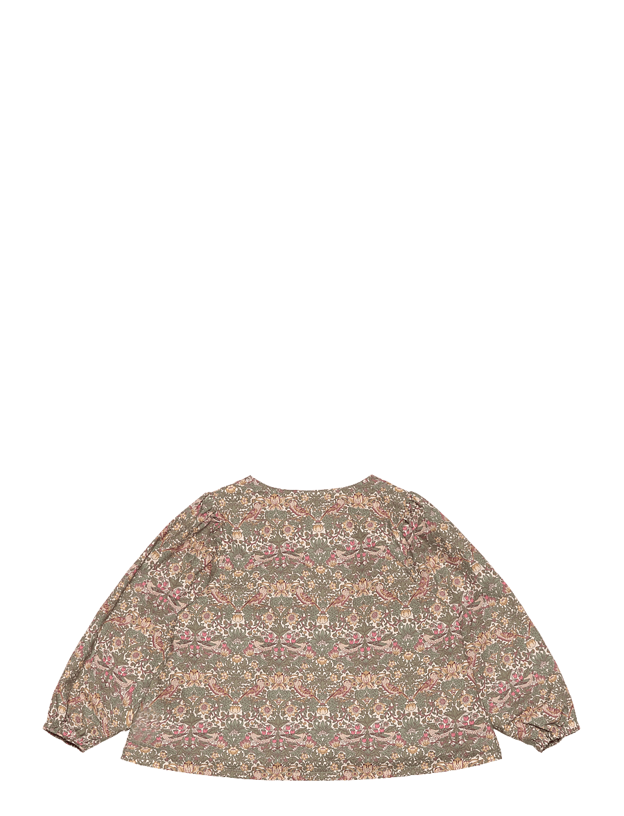 Huttelihut - Blouse in Liberty Fabric - pluusid ja tuunikad - deep lichen green - 1