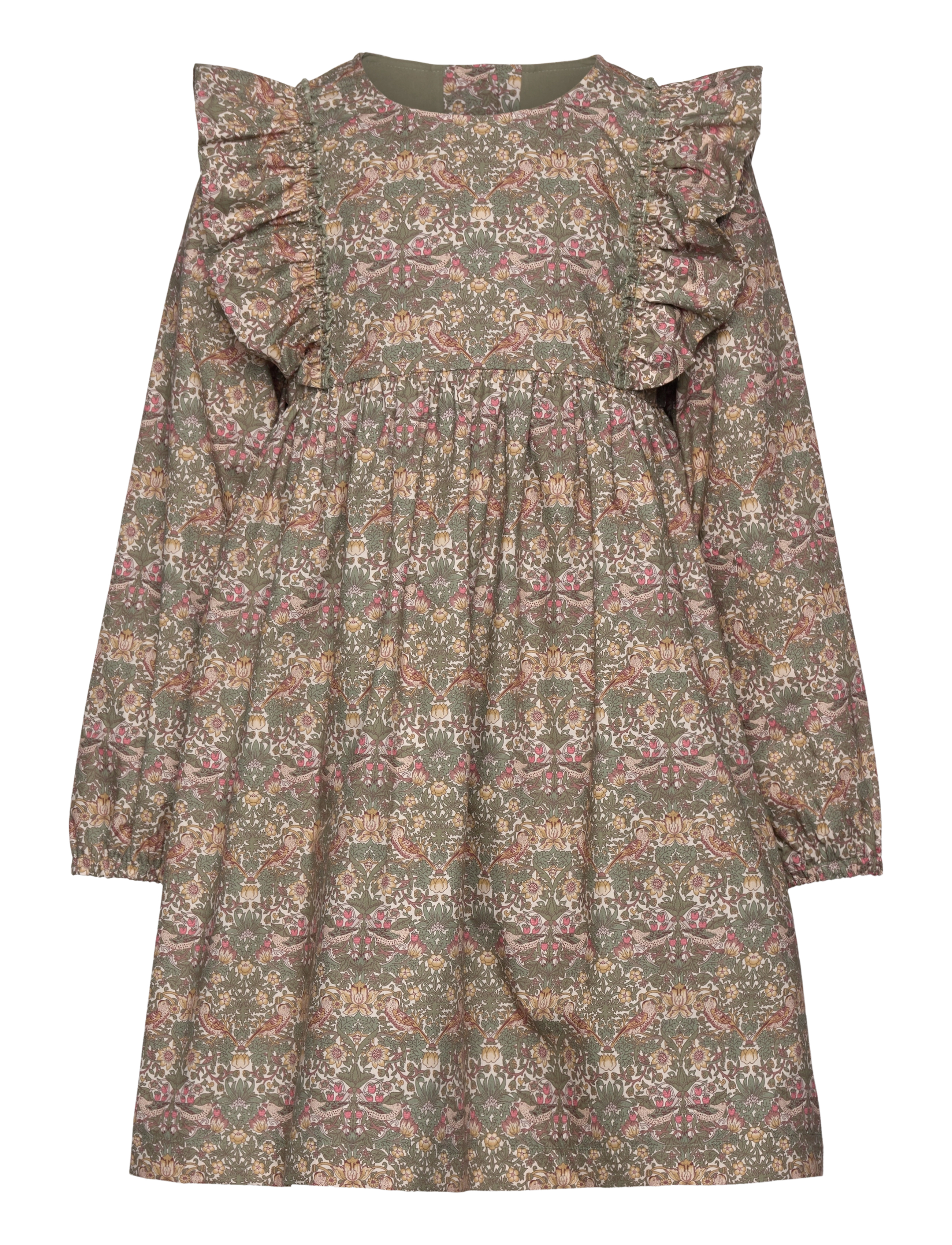 HUTTELIHUT Kleid In Liberty Fabric Khaki - 104 - Kinder