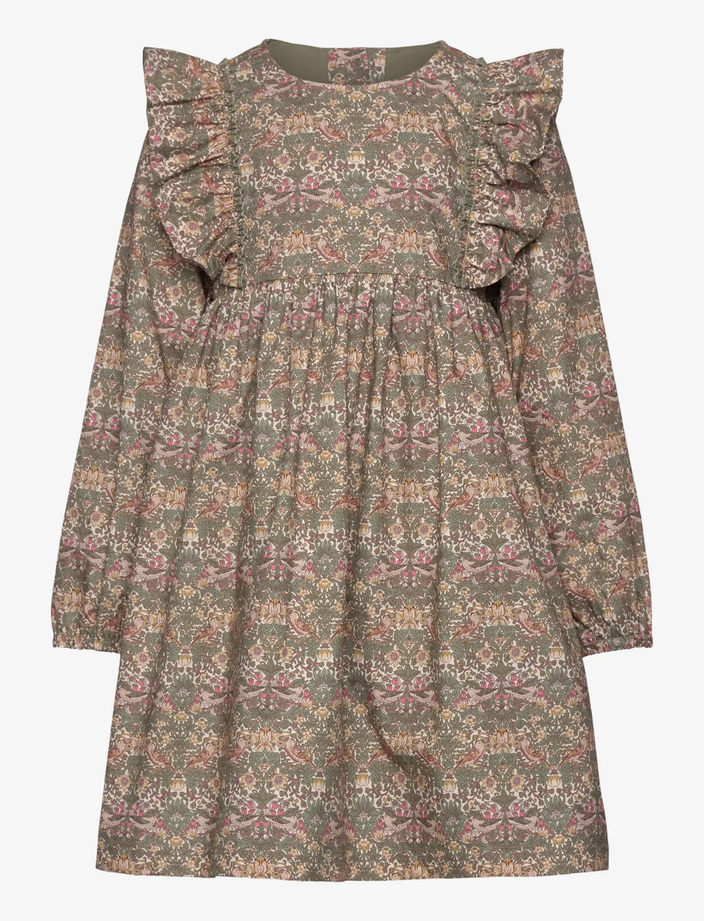 Huttelihut - Dress in Liberty Fabric - festklänningar - deep lichen green - 0