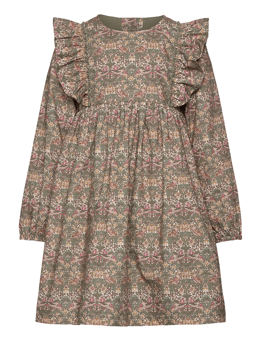 Huttelihut - Dress in Liberty Fabric - peokleidid - deep lichen green - 0