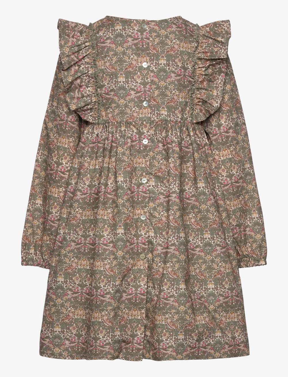 Huttelihut - Dress in Liberty Fabric - festklänningar - deep lichen green - 1