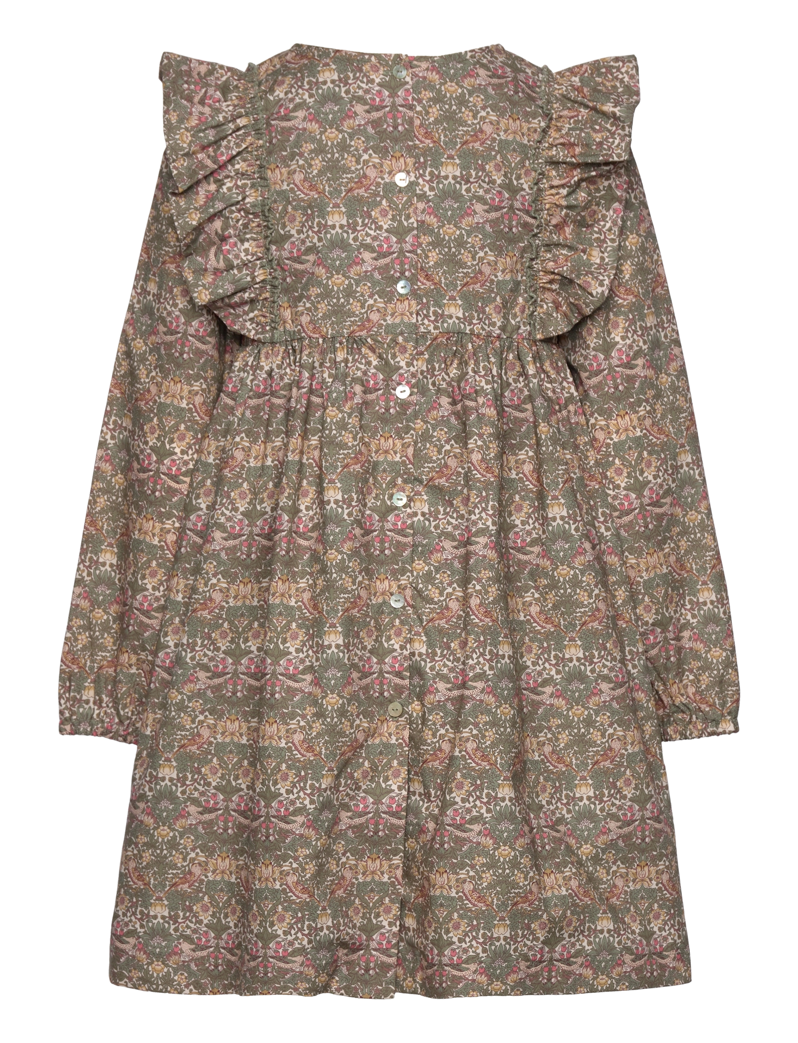 Huttelihut - Dress in Liberty Fabric - robes de soirée - deep lichen green - 1