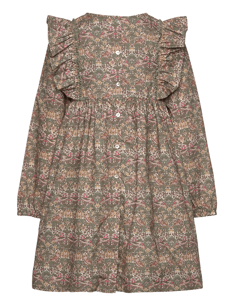 Huttelihut - Dress in Liberty Fabric - peokleidid - deep lichen green - 1