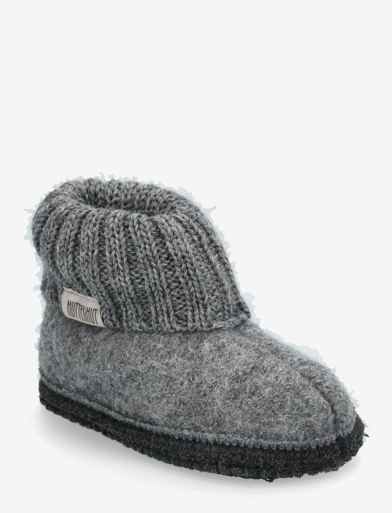 Huttelihut - Slippers Wool - medium grey melange - 0