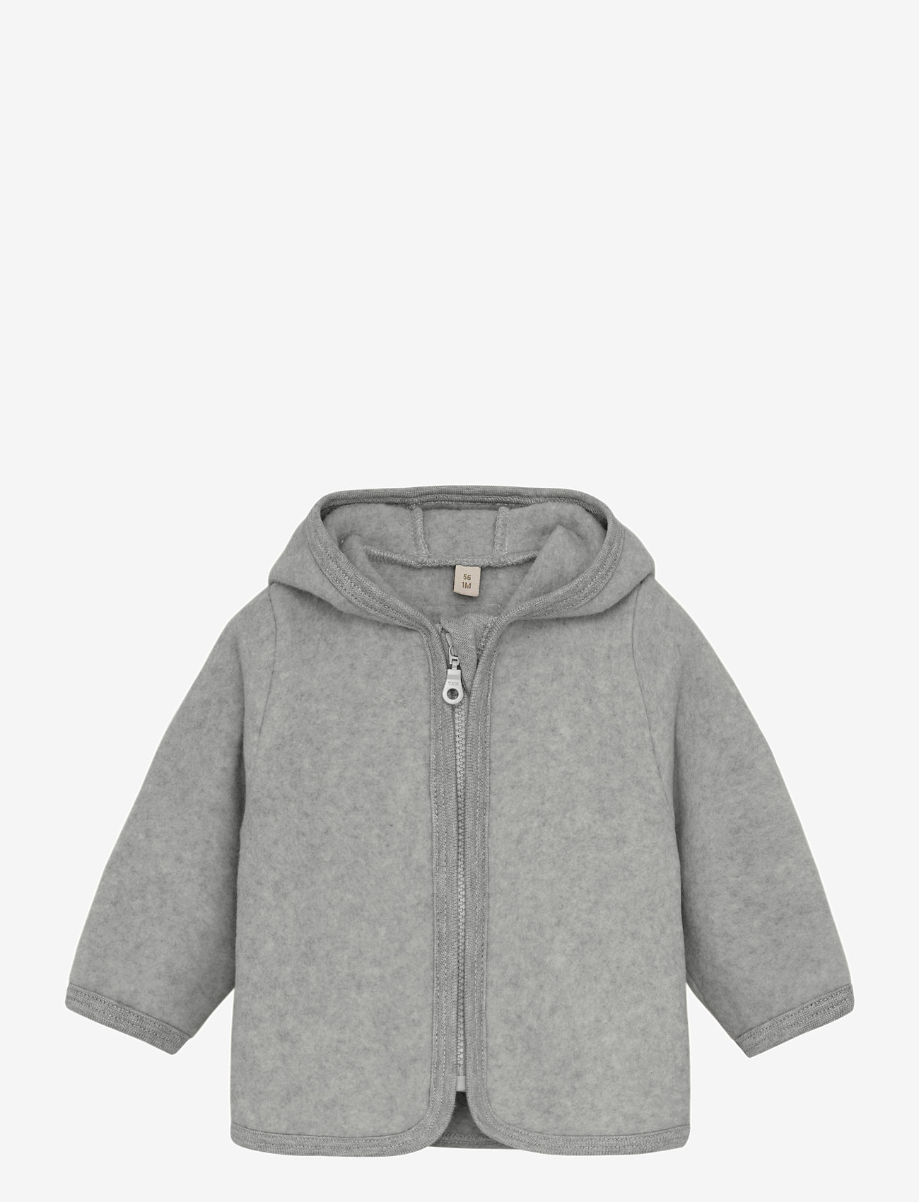 Huttelihut - Jacket Ears Cotton Fleece - light grey melange - 0