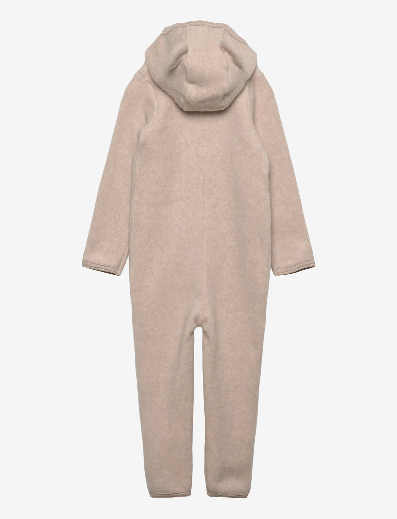 Huttelihut - Pram Suit Ears Cot. Fleece - camel melange - 1