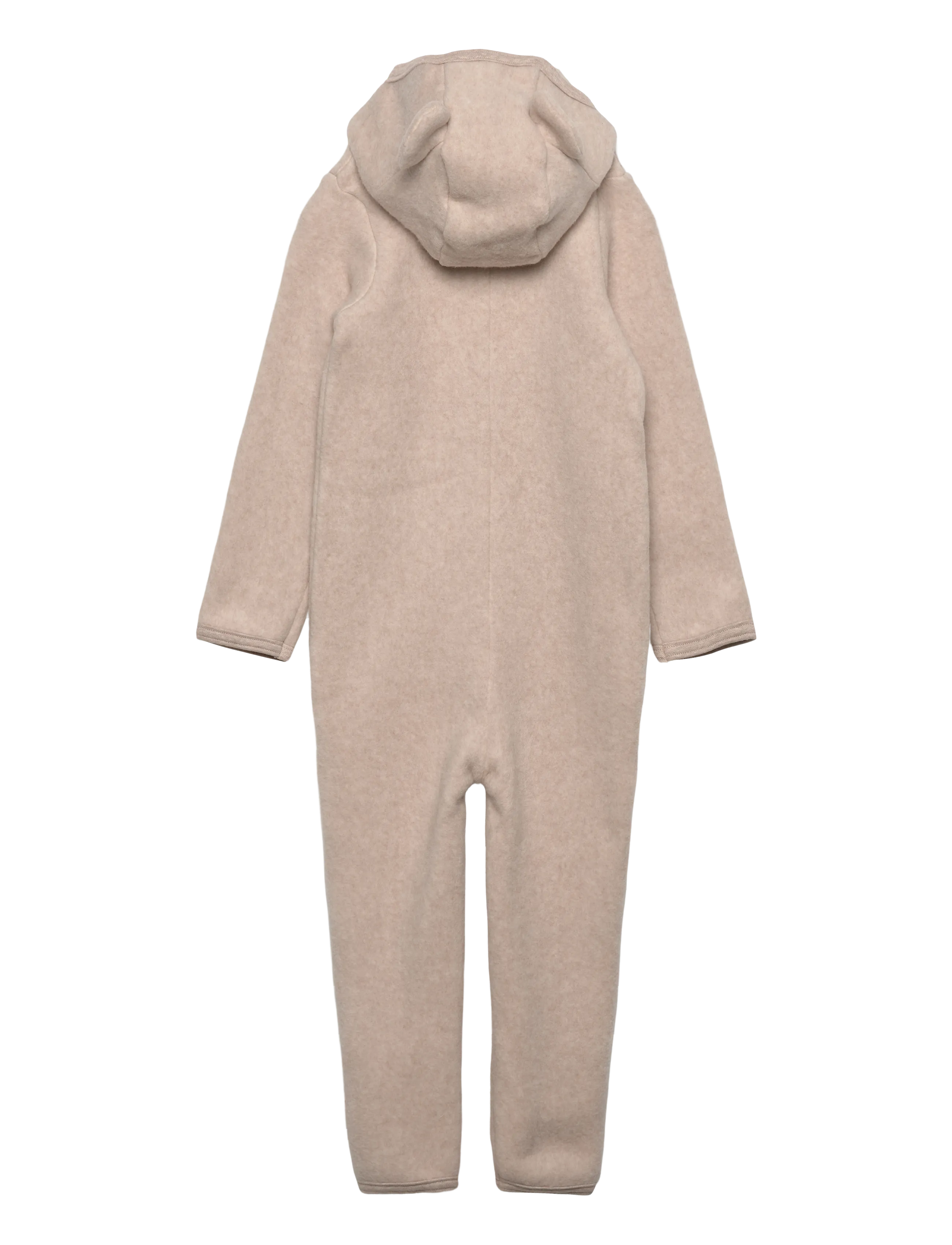 Huttelihut - Pram Suit Ears Cot. Fleece - camel melange - 1