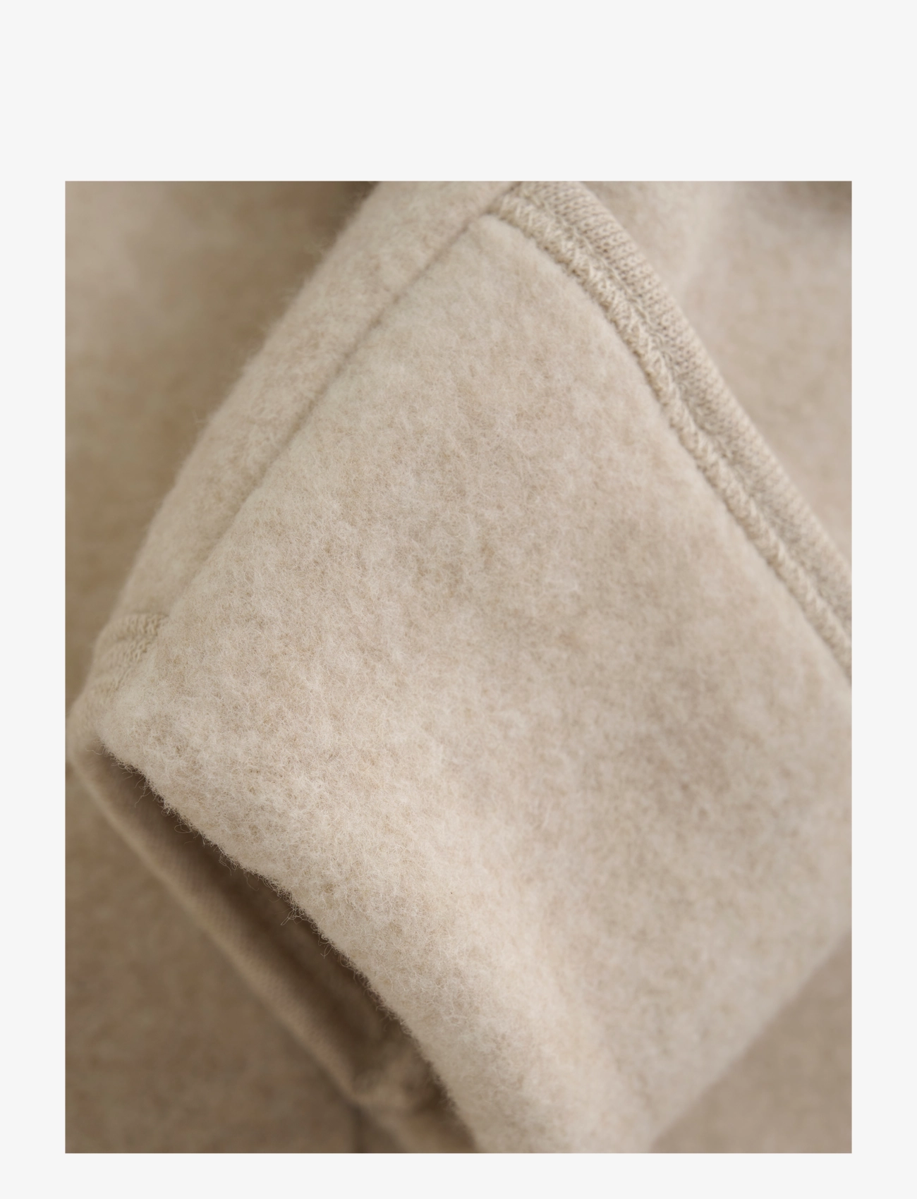 Huttelihut - Pram Suit Ears Cot. Fleece - camel melange - 2