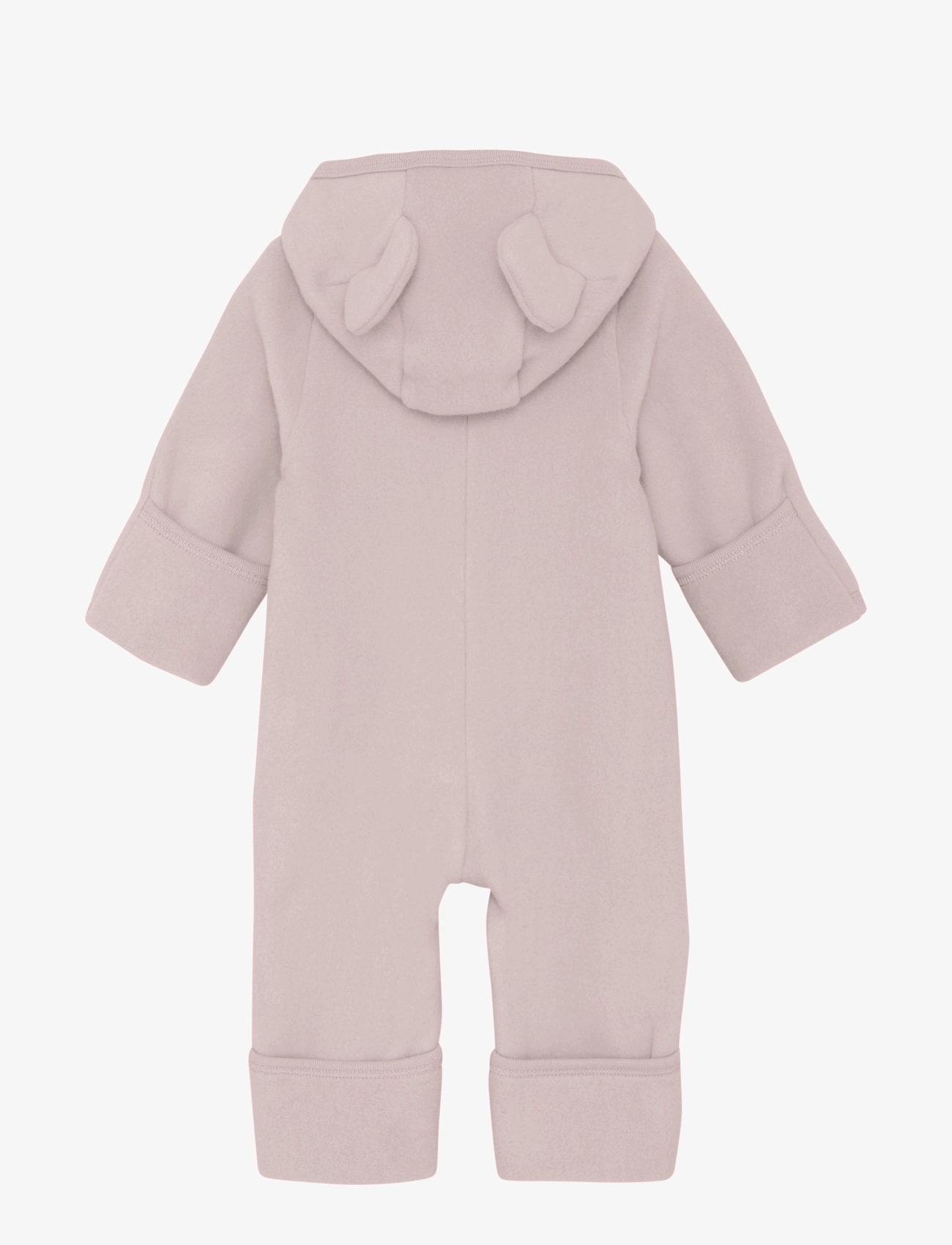 Huttelihut - Pram Suit Ears Cot. Fleece - cloud gray - 1