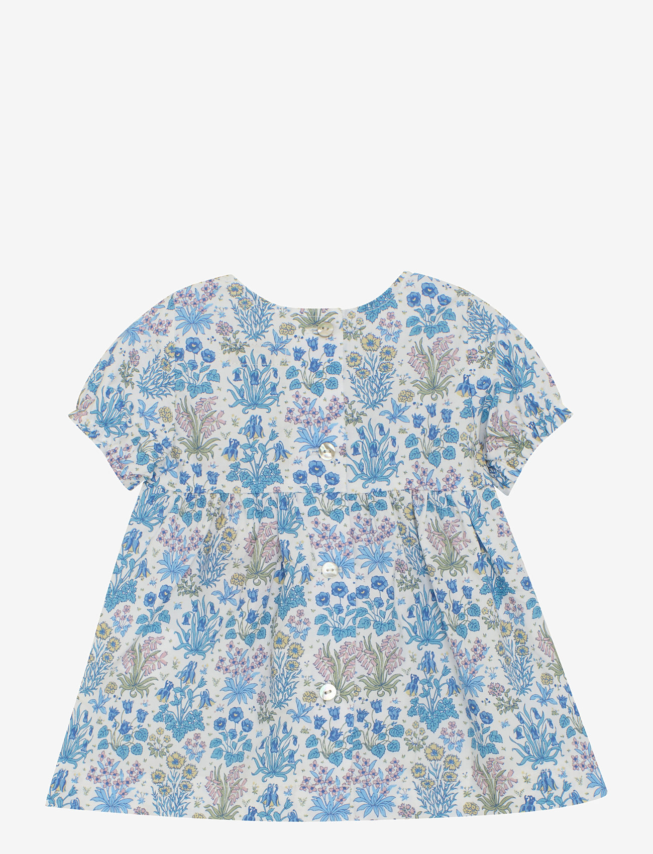 Huttelihut - Dress SS in Liberty Fabric - kurzärmelige babykleider - soft chambray - 1
