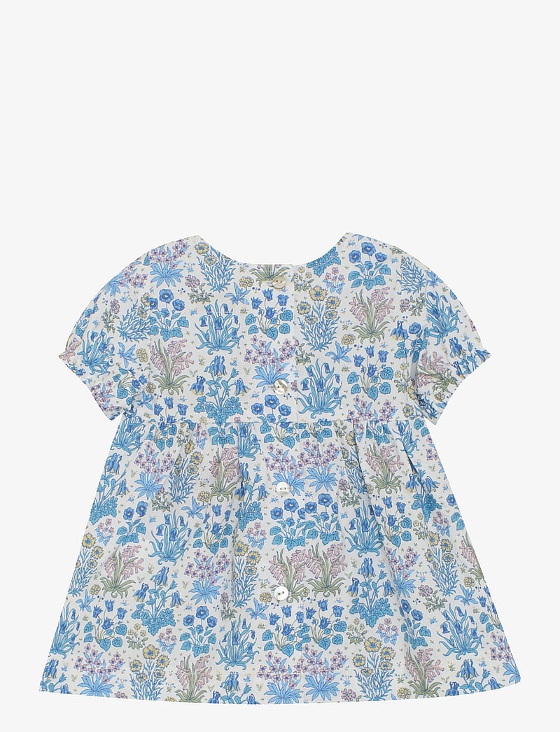Huttelihut - Dress SS in Liberty Fabric - kurzärmelige babykleider - soft chambray - 1