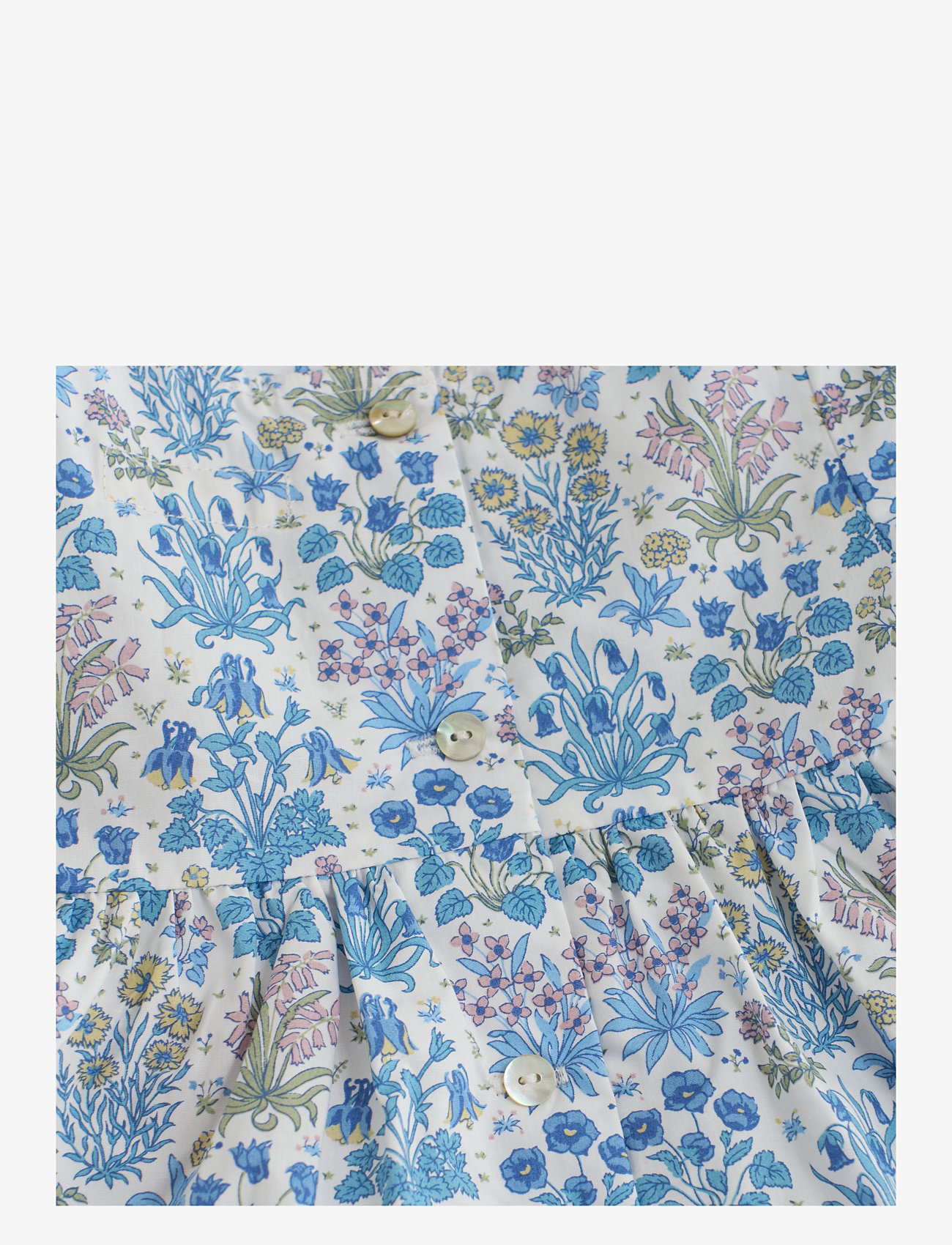 Huttelihut - Dress SS in Liberty Fabric - kurzärmelige babykleider - soft chambray - 2