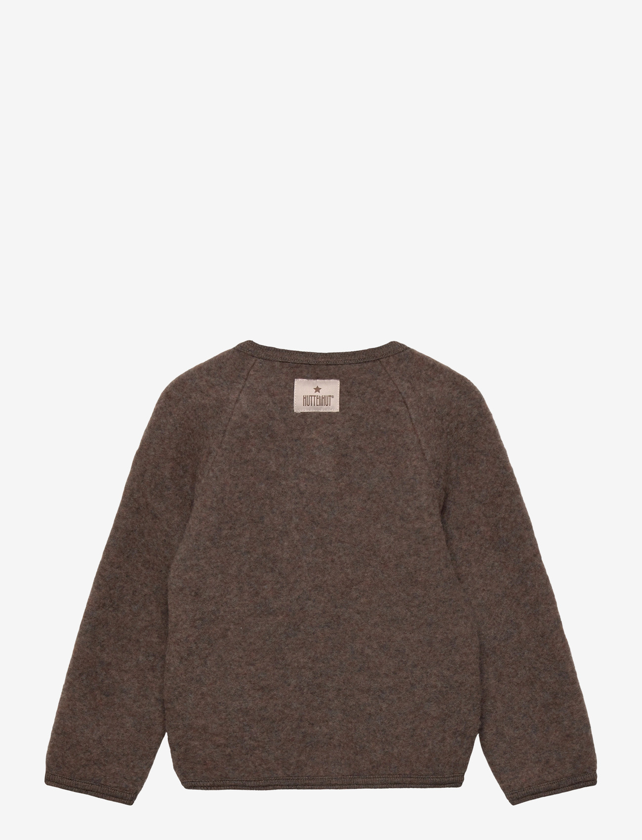 Huttelihut - Jacket Wool Fleece w. Buttons - fleecejakker - brown melange - 1