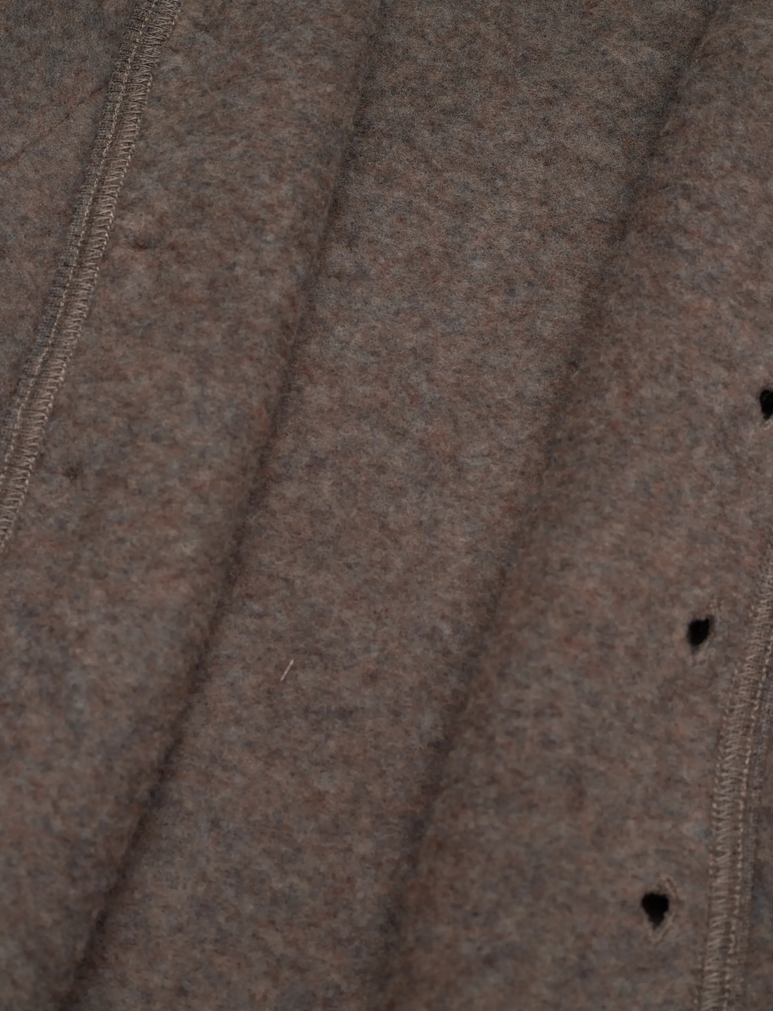 Huttelihut - Jacket Wool Fleece w. Buttons - brown melange - 3