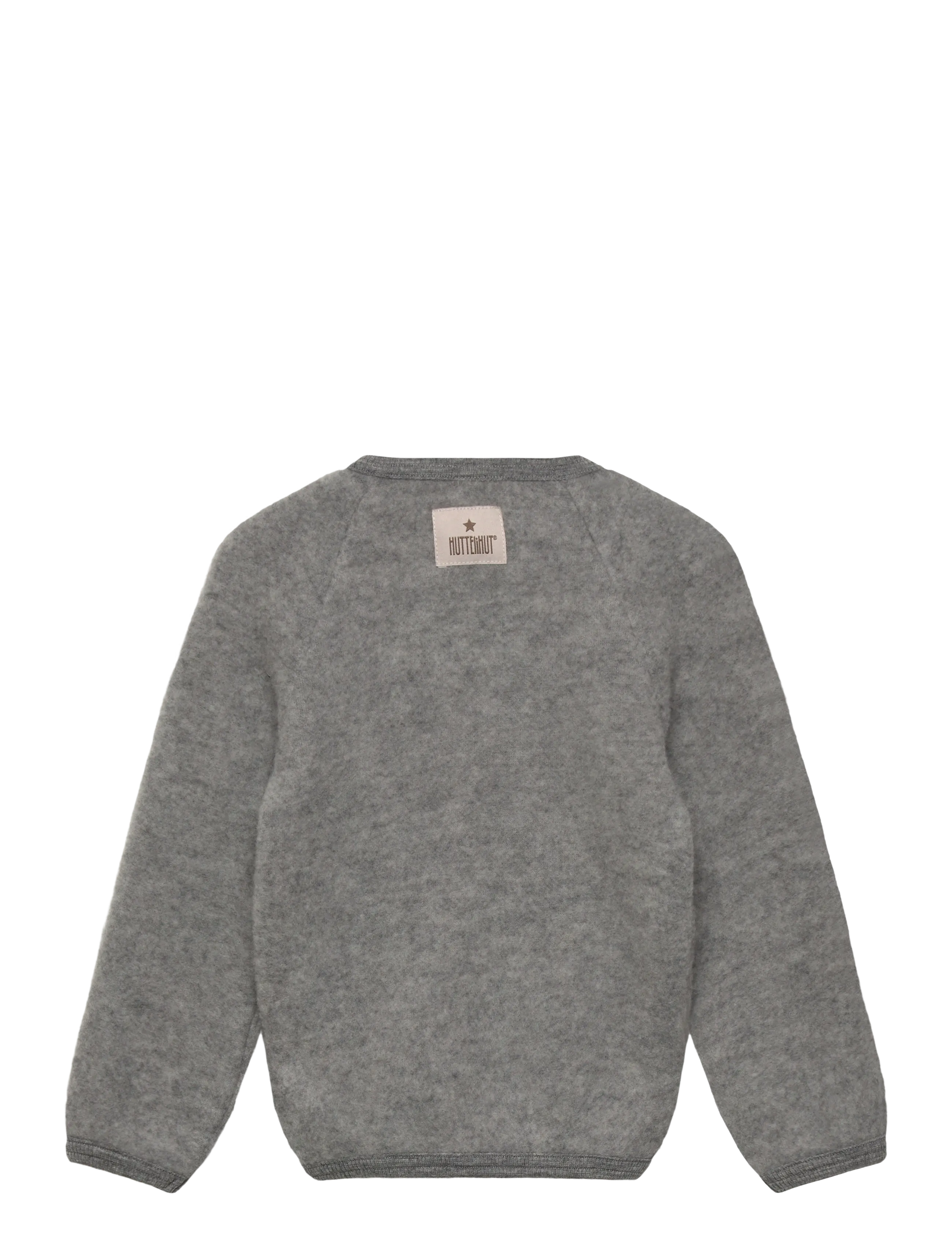 Huttelihut - Jacket Wool Fleece w. Buttons - medium grey melange - 1
