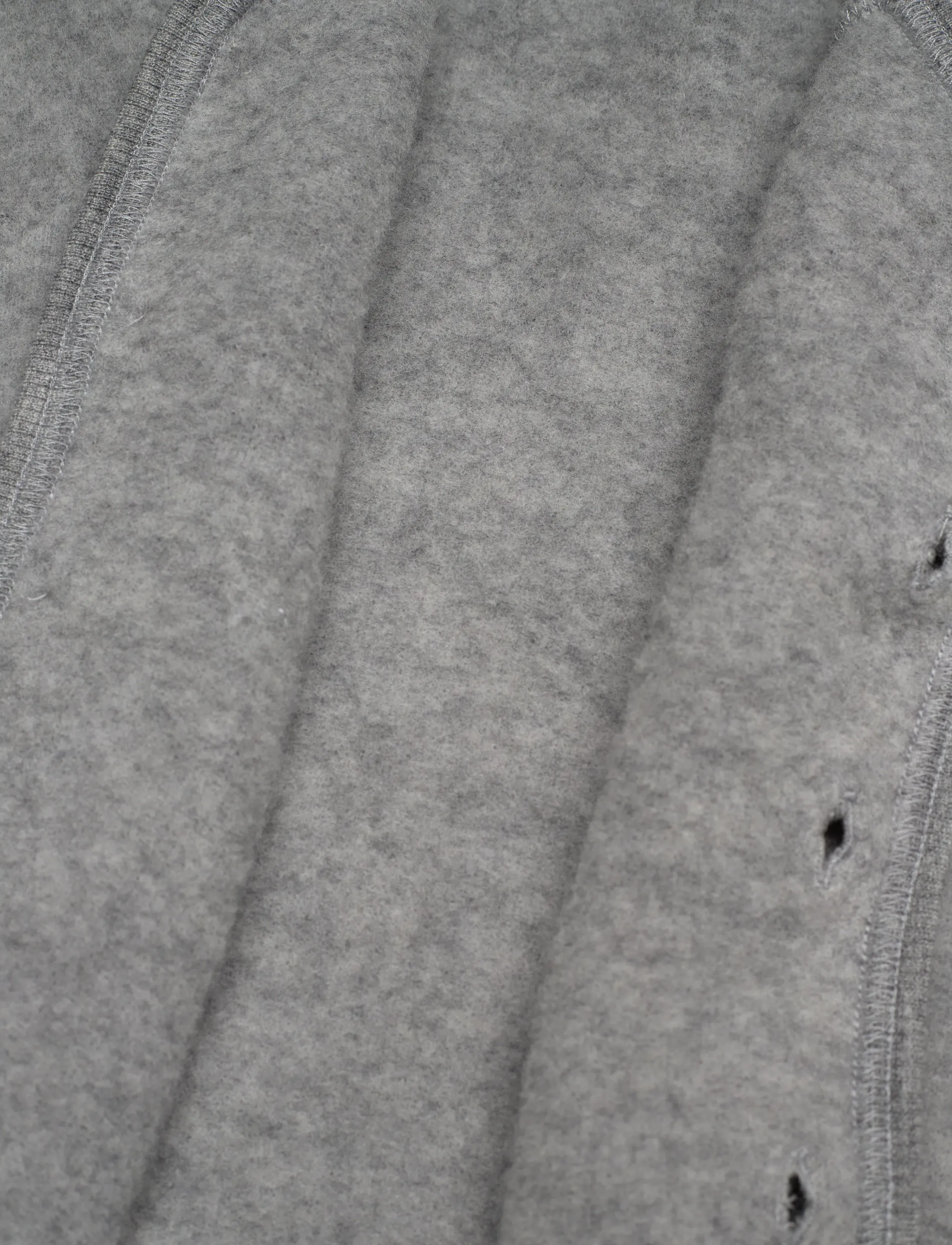 Huttelihut - Jacket Wool Fleece w. Buttons - medium grey melange - 3