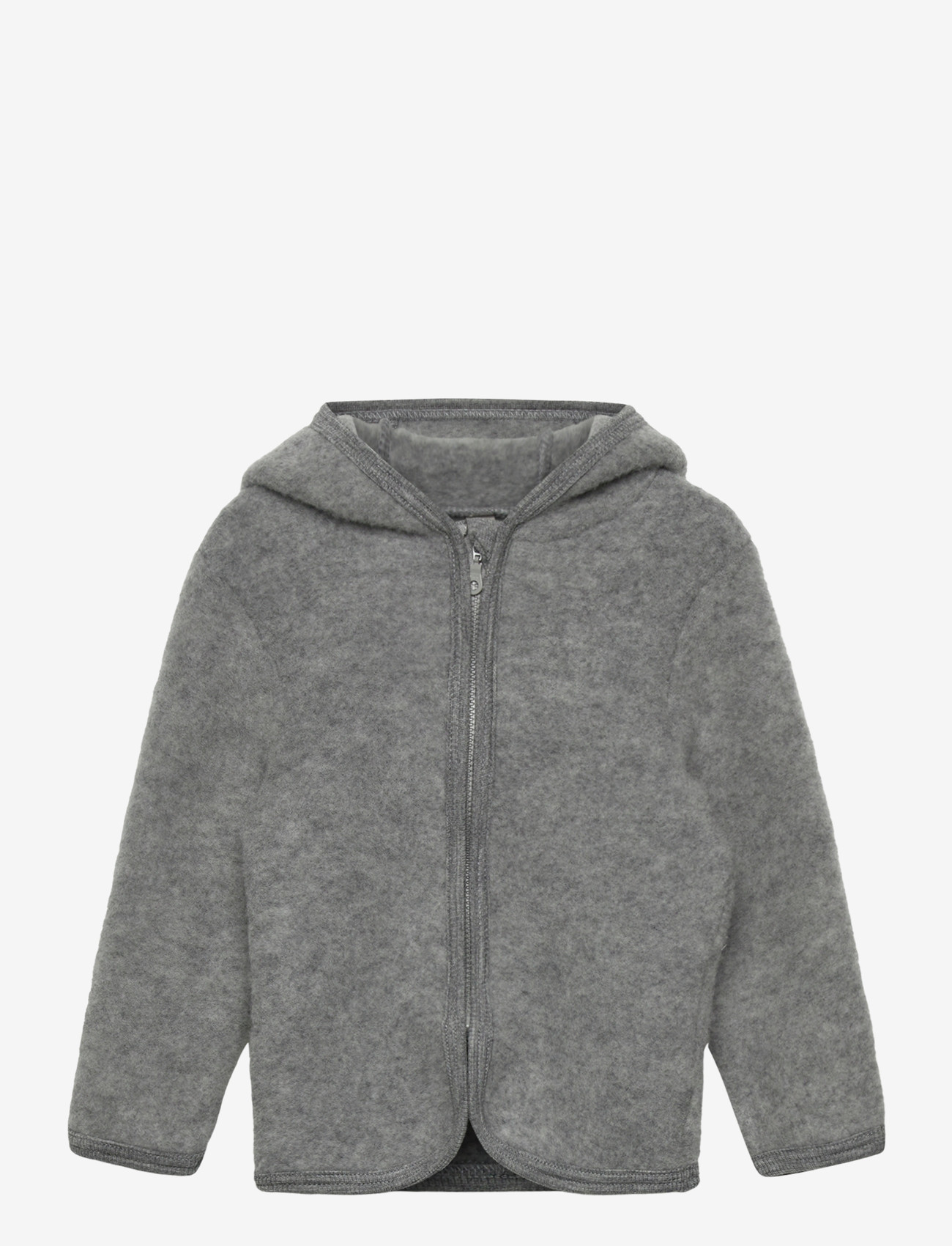 Huttelihut - Jacket Wool Fleece - sügisjakid - medium grey melange - 0